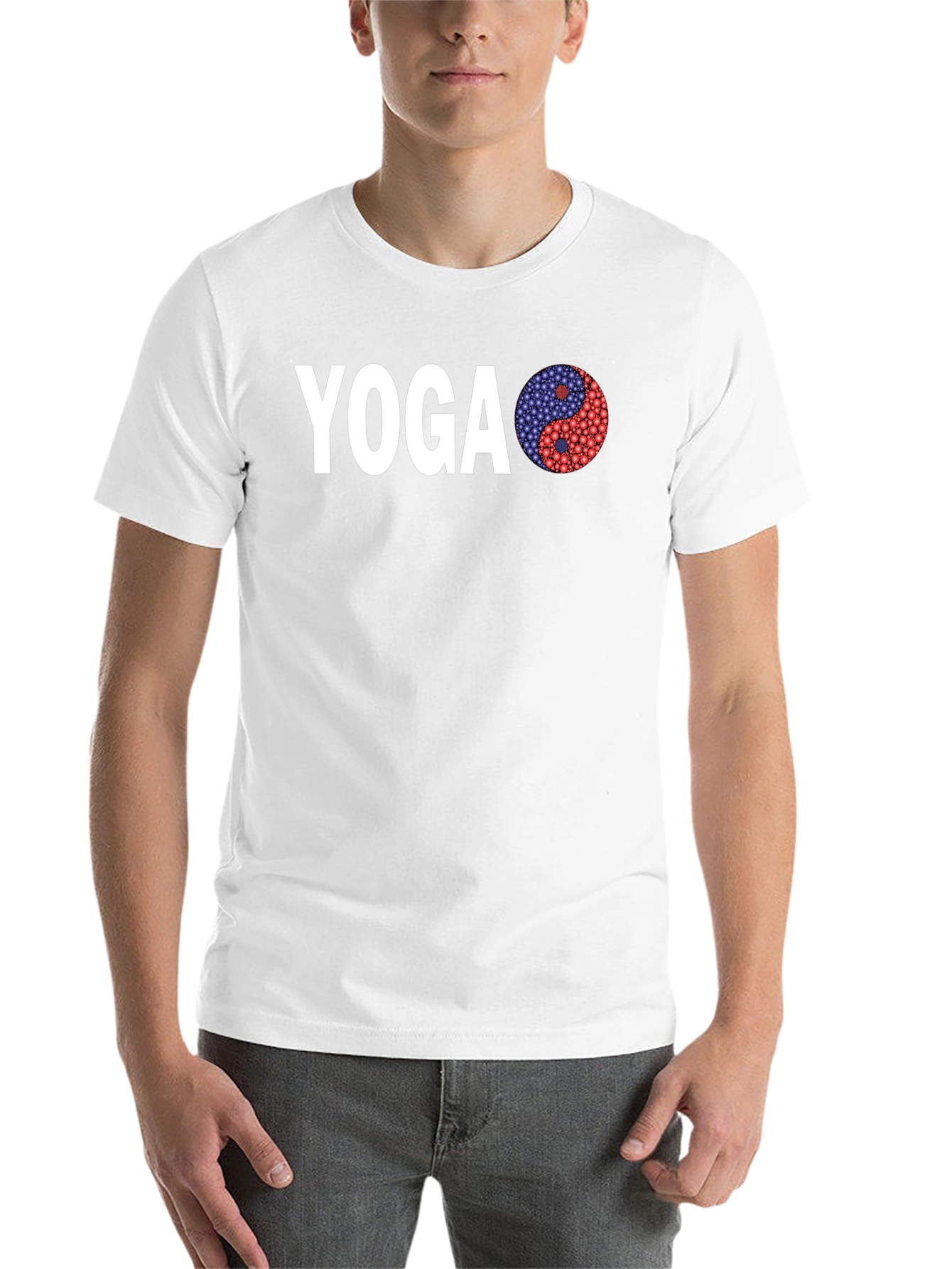 Black Yoga Yin Yang Graphic Tee - Black view 14