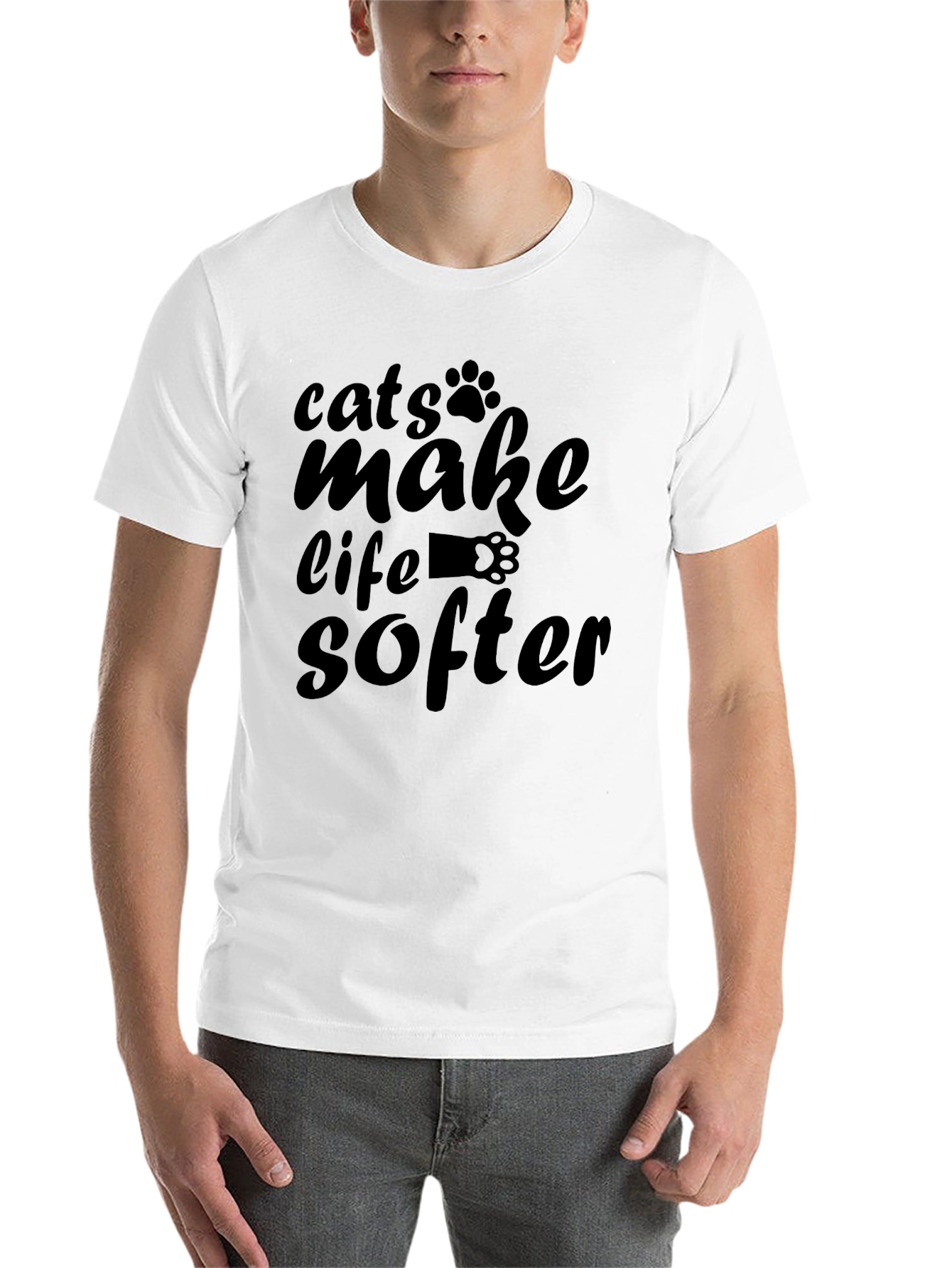 Black Cats Make Life Softer T-Shirt view 14