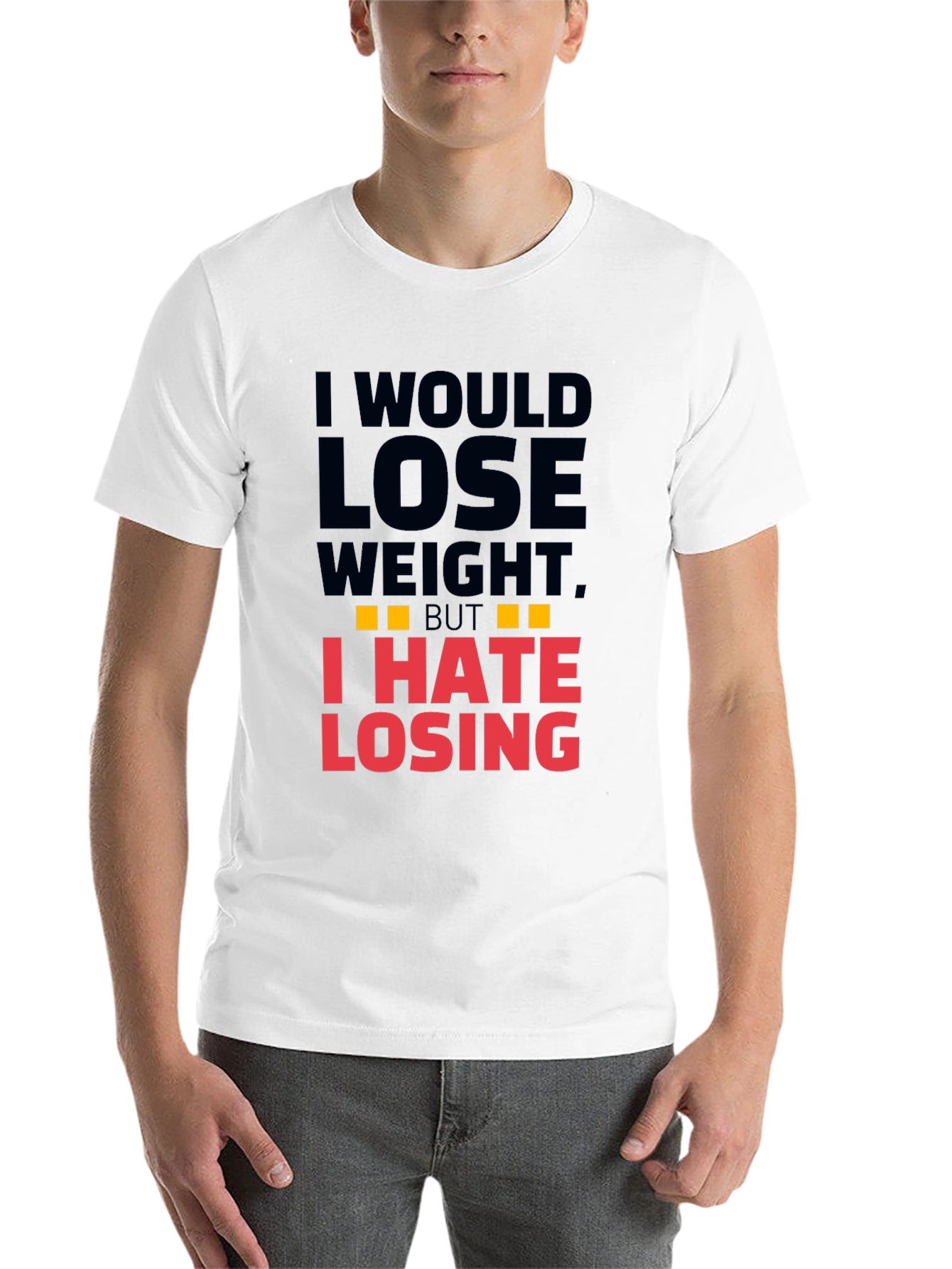 Black Funny I Hate Losing T-Shirt view 14