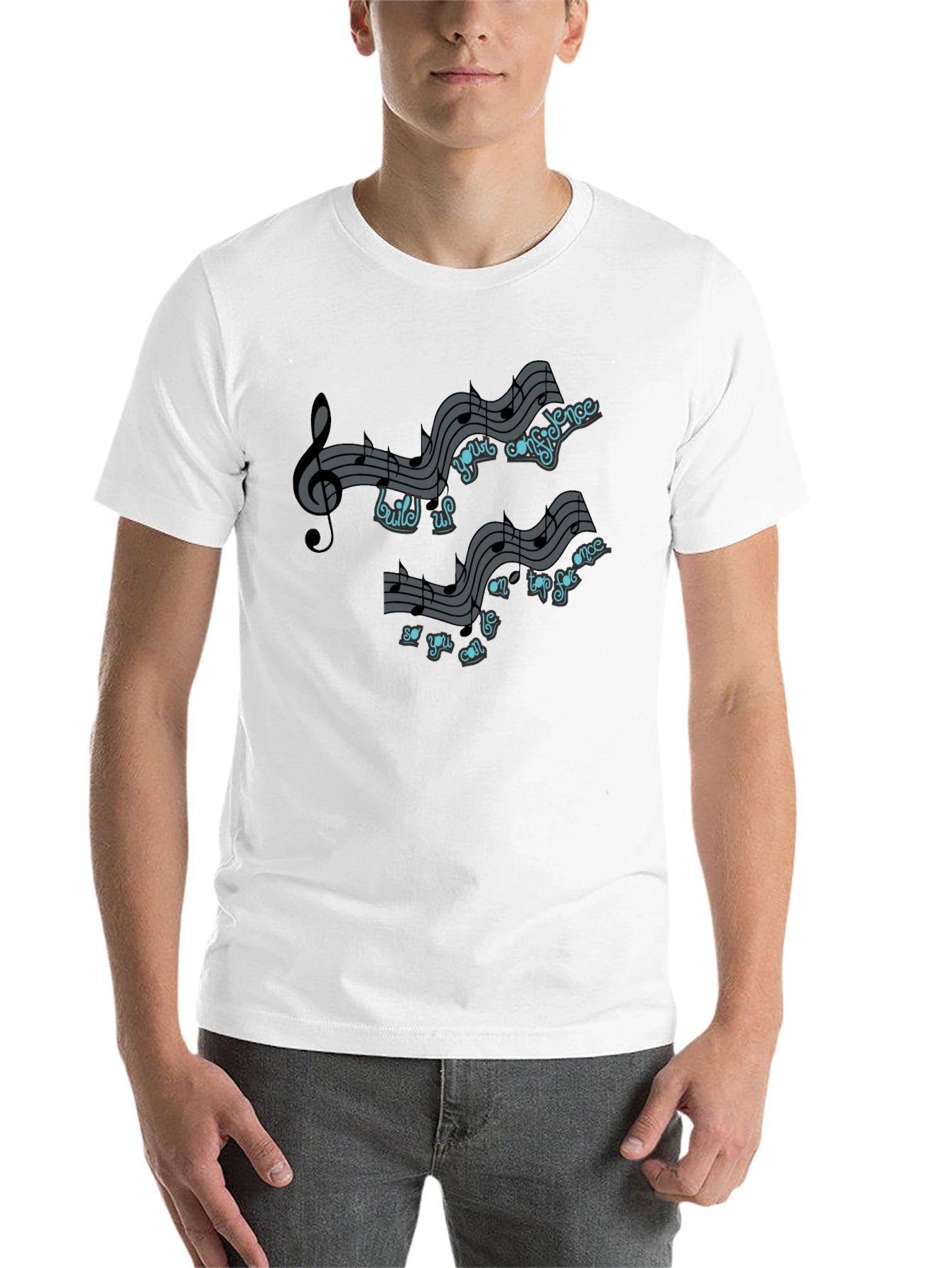 Black Musical Note Motivational Quote T-Shirt view 14