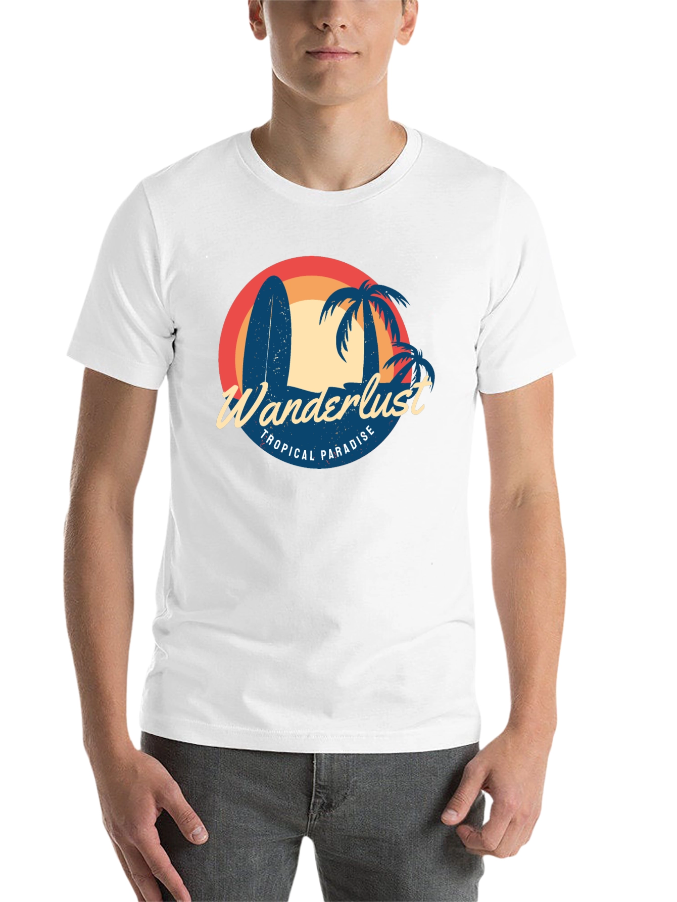 Black Wanderlust Tropical Paradise Graphic Tee view 14