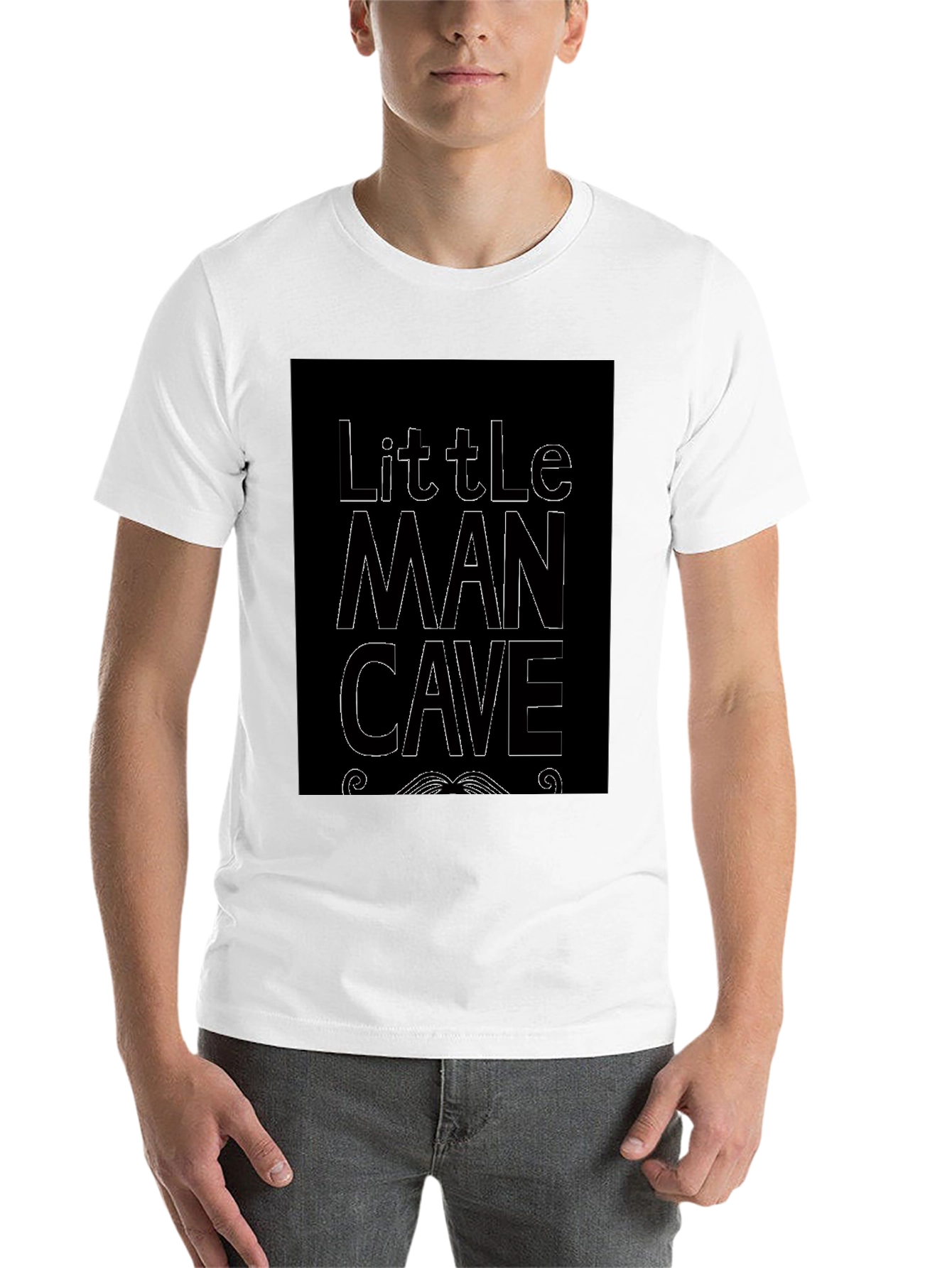 Black Little Man Cave Graphic Tee view 14