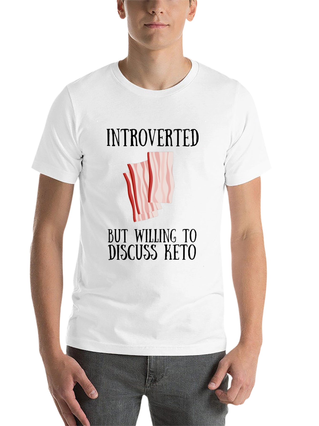 Black Introverted Keto Graphic Tee view 14