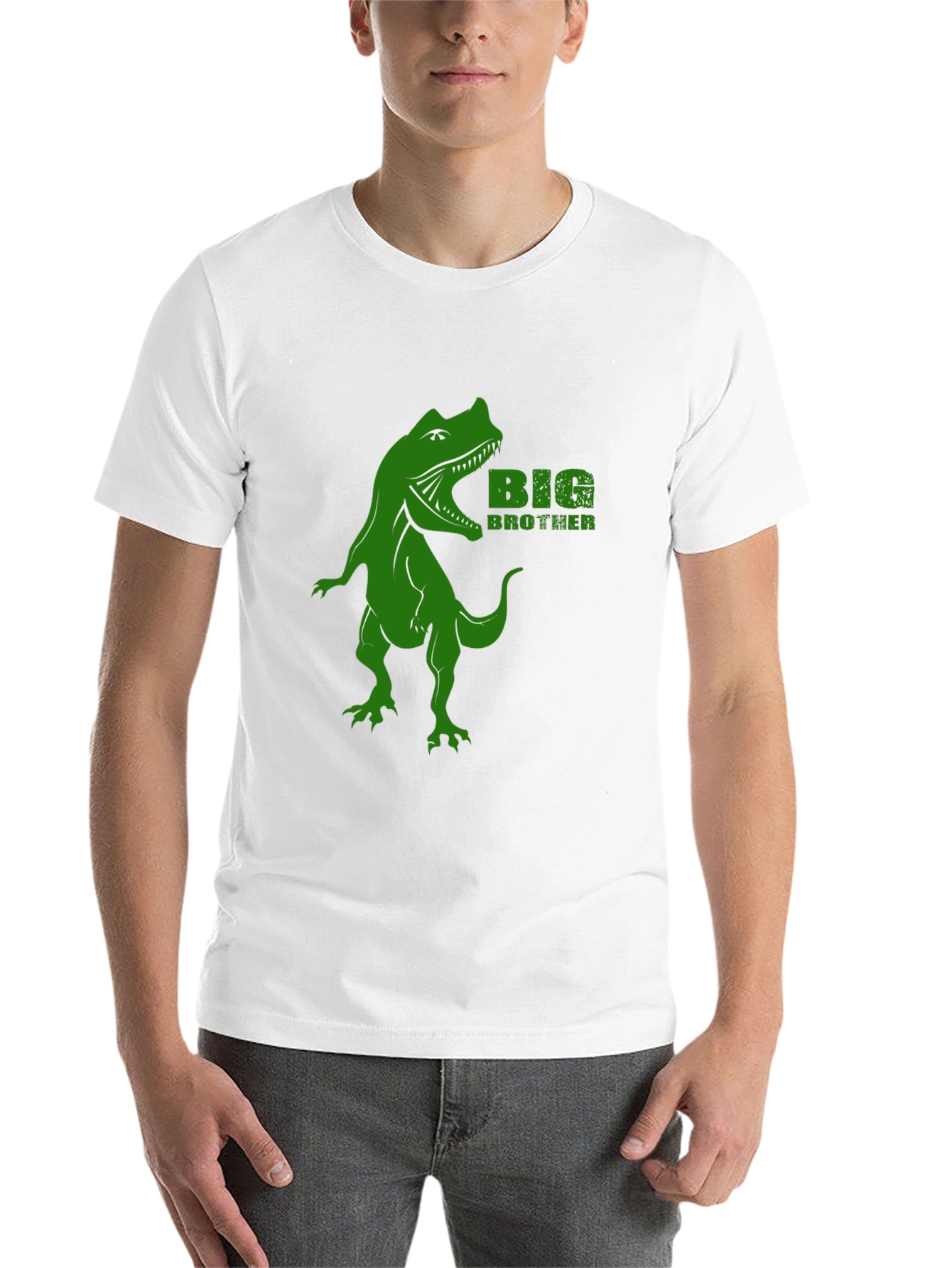 Black Big Brother Dinosaur T-Shirt - Black Dino Tee view 14