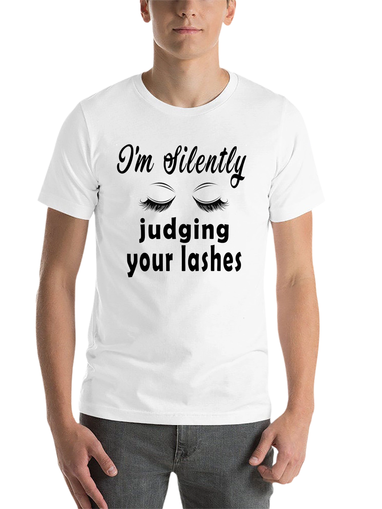 Black Judging Your Lashes Graphic T-Shirt view 14