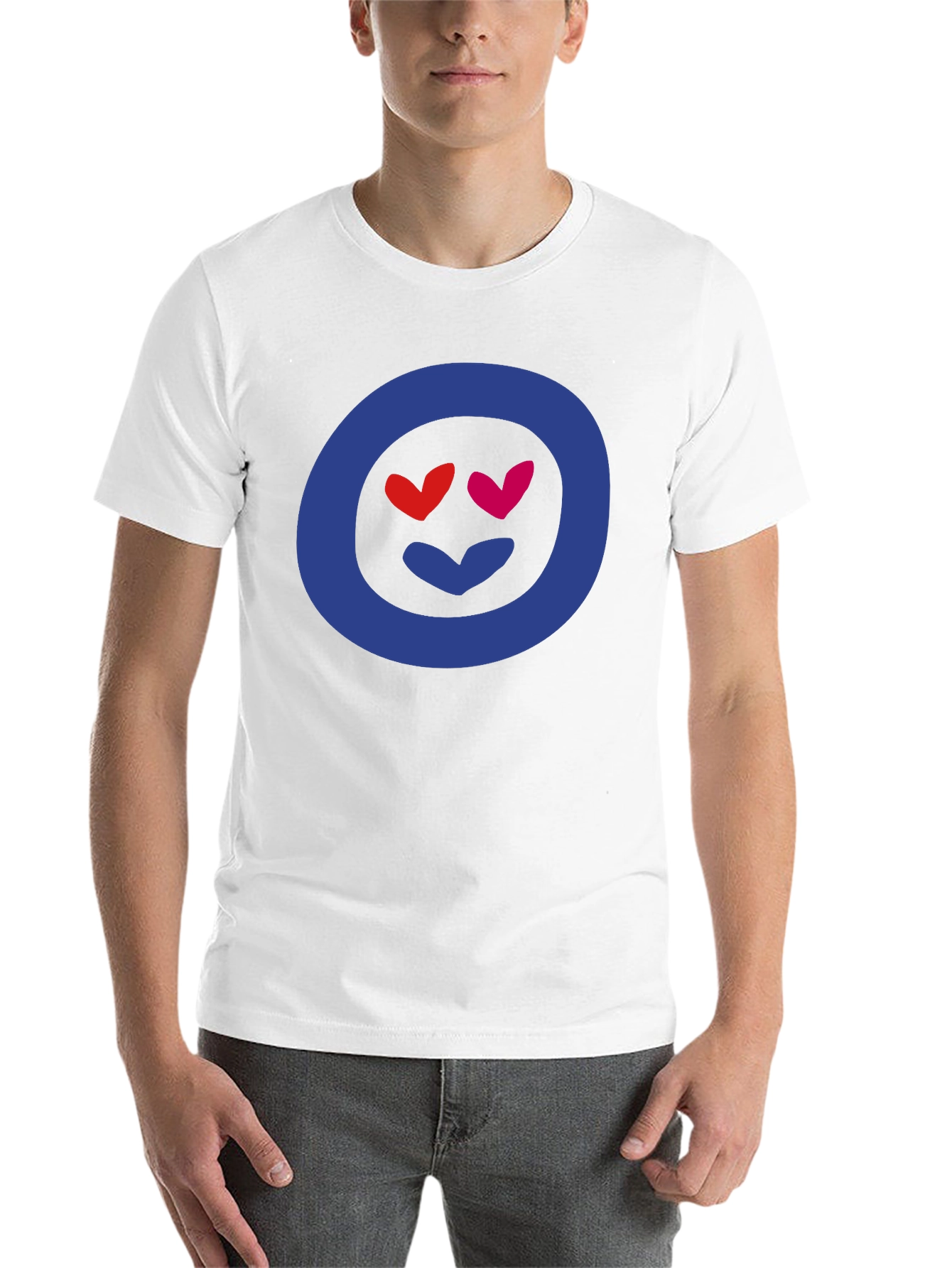 Black Heart Eyes Emoji Graphic Tee - Black Cotton Blend view 14