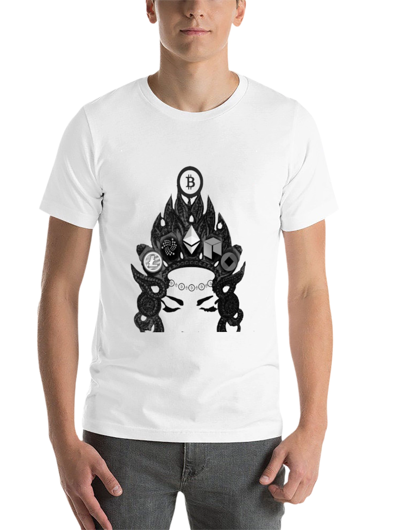 Black Crypto Crown Black Tee view 14