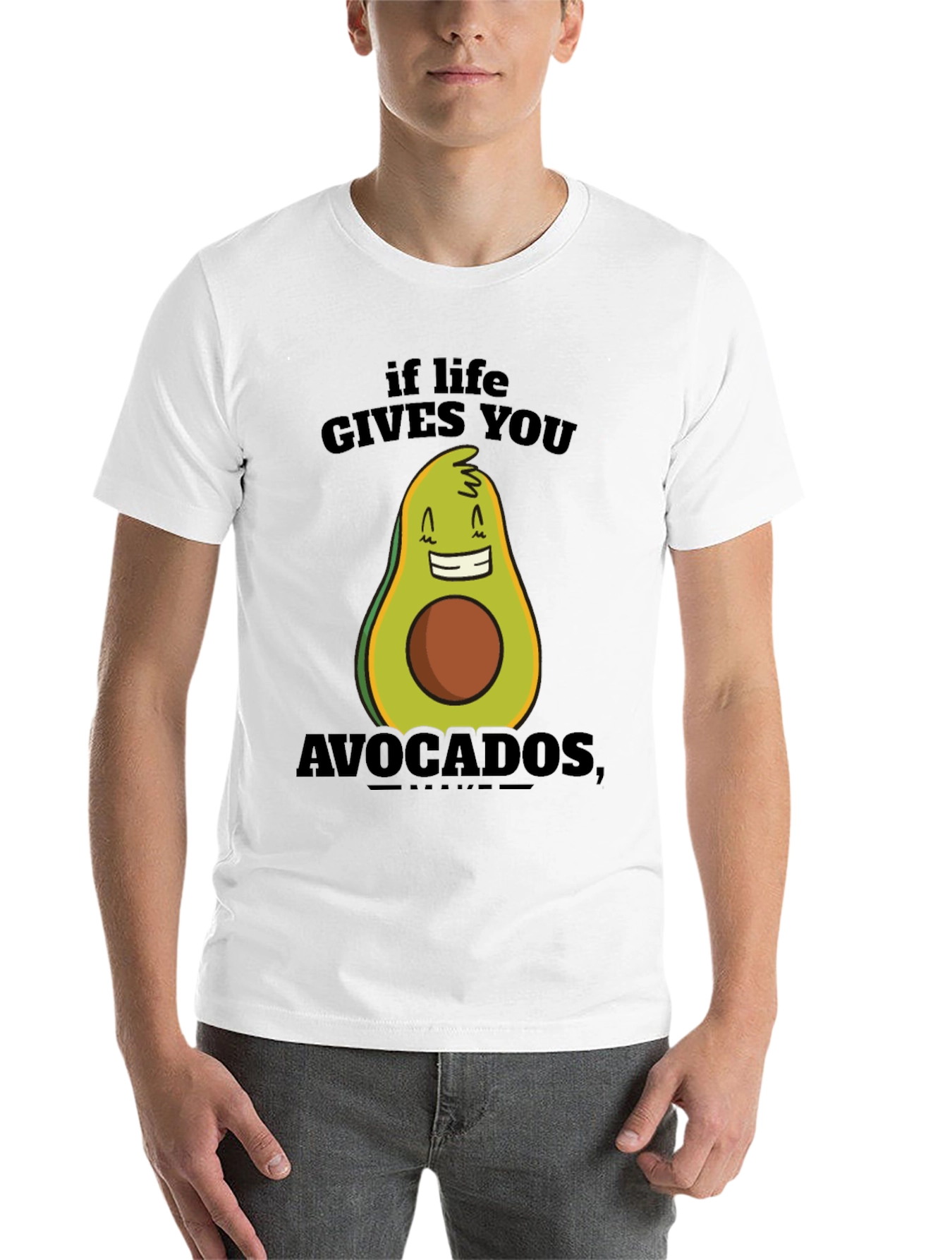 Black Funny Avocado T-Shirt - If Life Gives You Avocados view 14