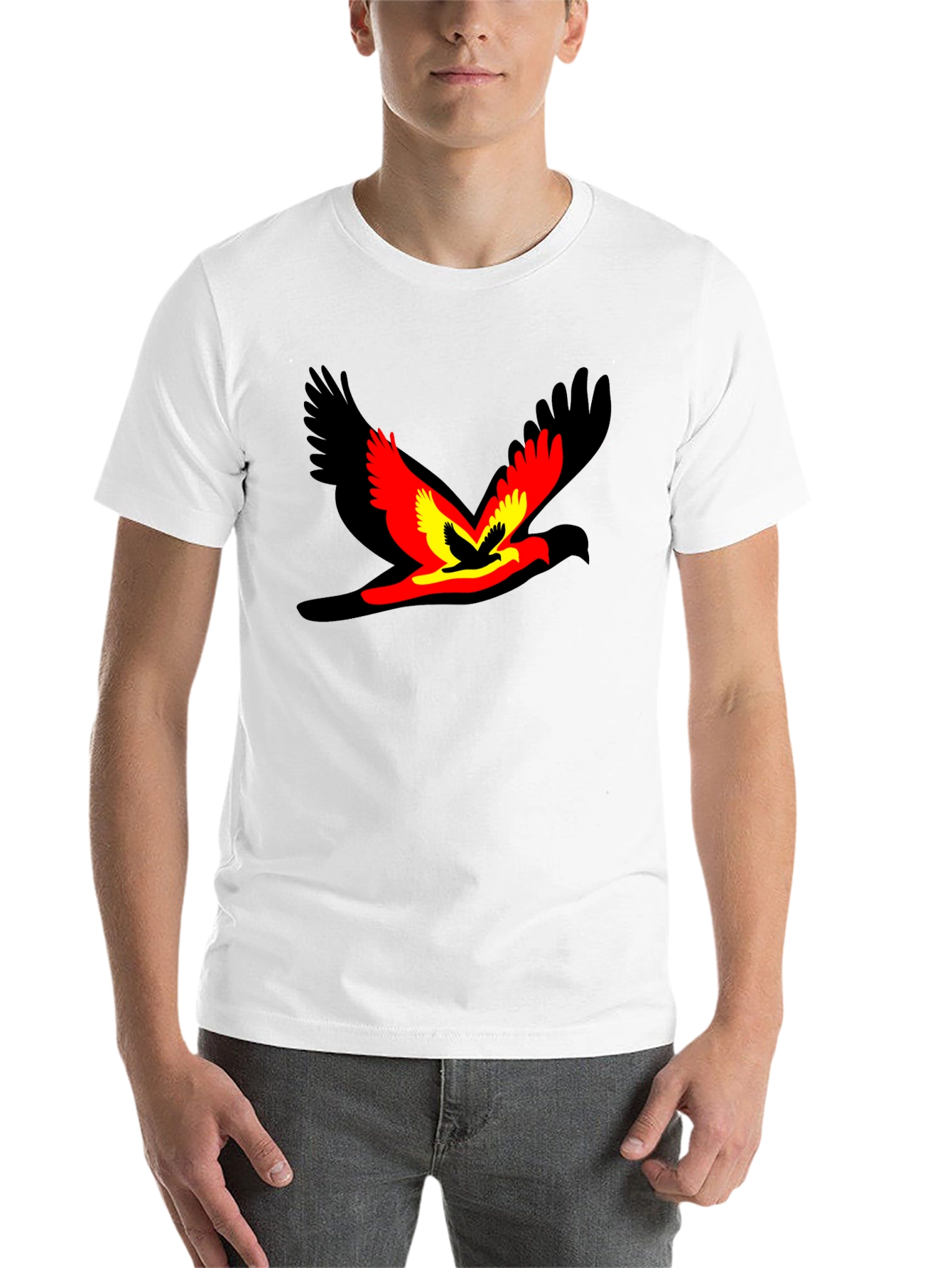 Black Bird Graphic Black T-Shirt - Unique Design view 14