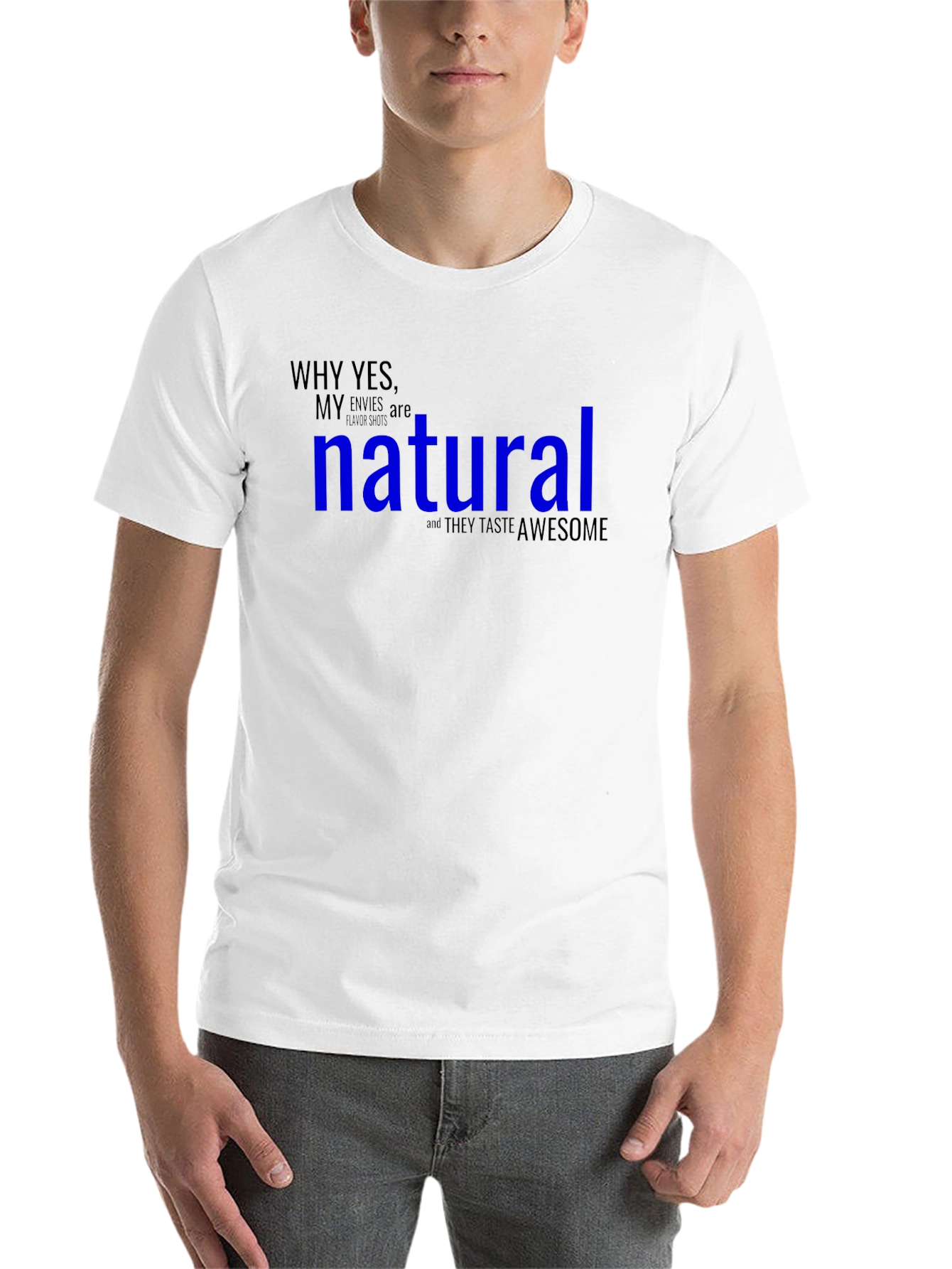 Black Funny "Natural" Graphic T-Shirt view 14