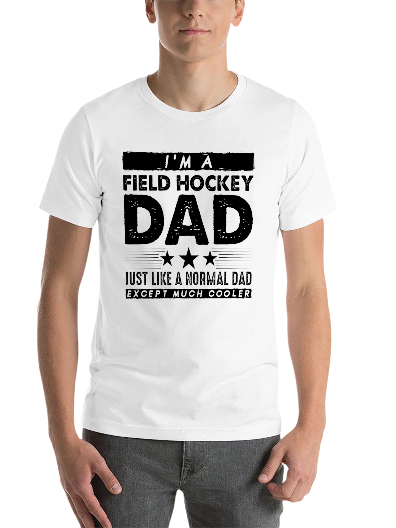 Black Field Hockey Dad Graphic Tee view 14