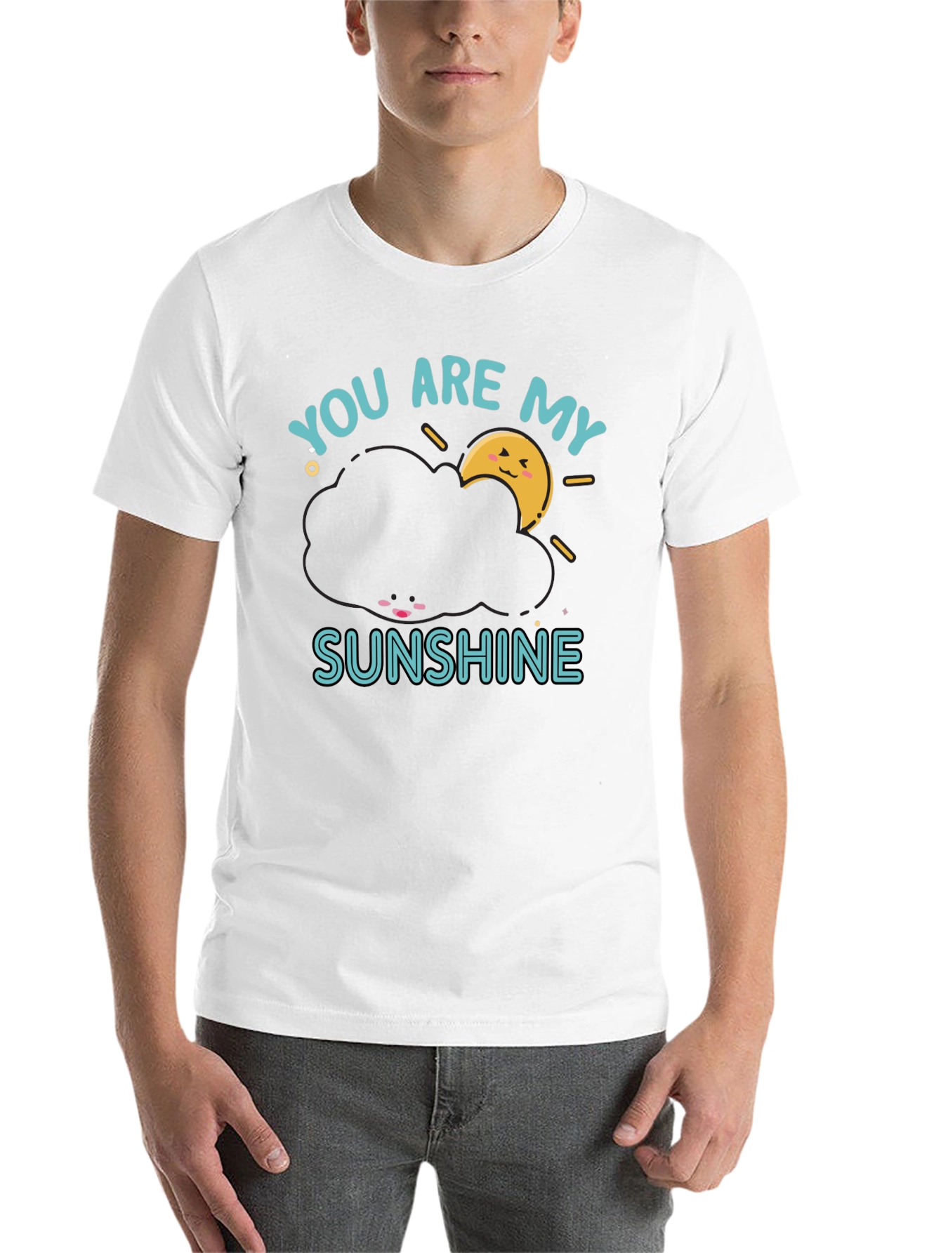Black You Are My Sunshine Graphic Tee - Cute Cloud Design view 14