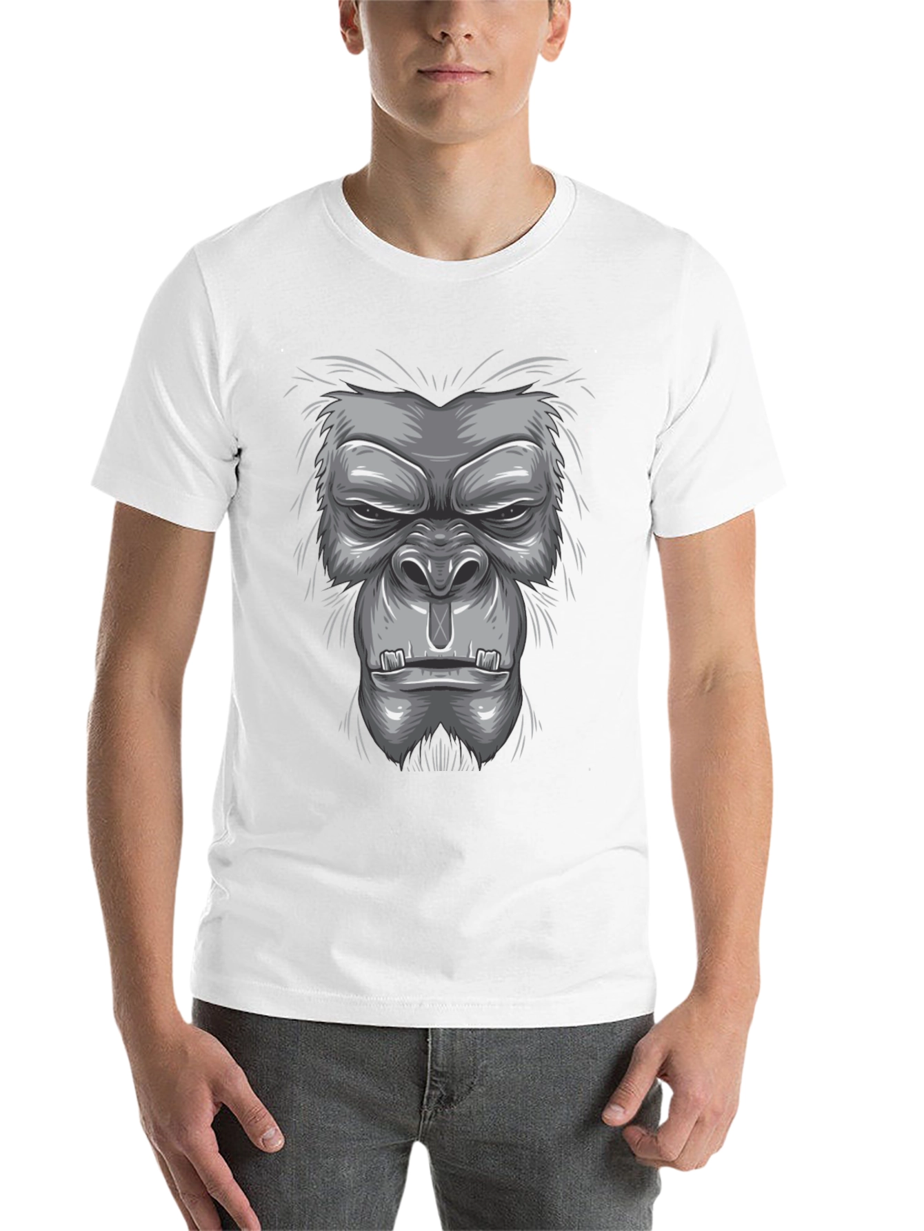Black Gorilla Graphic Tee - Bold Animal Design view 14