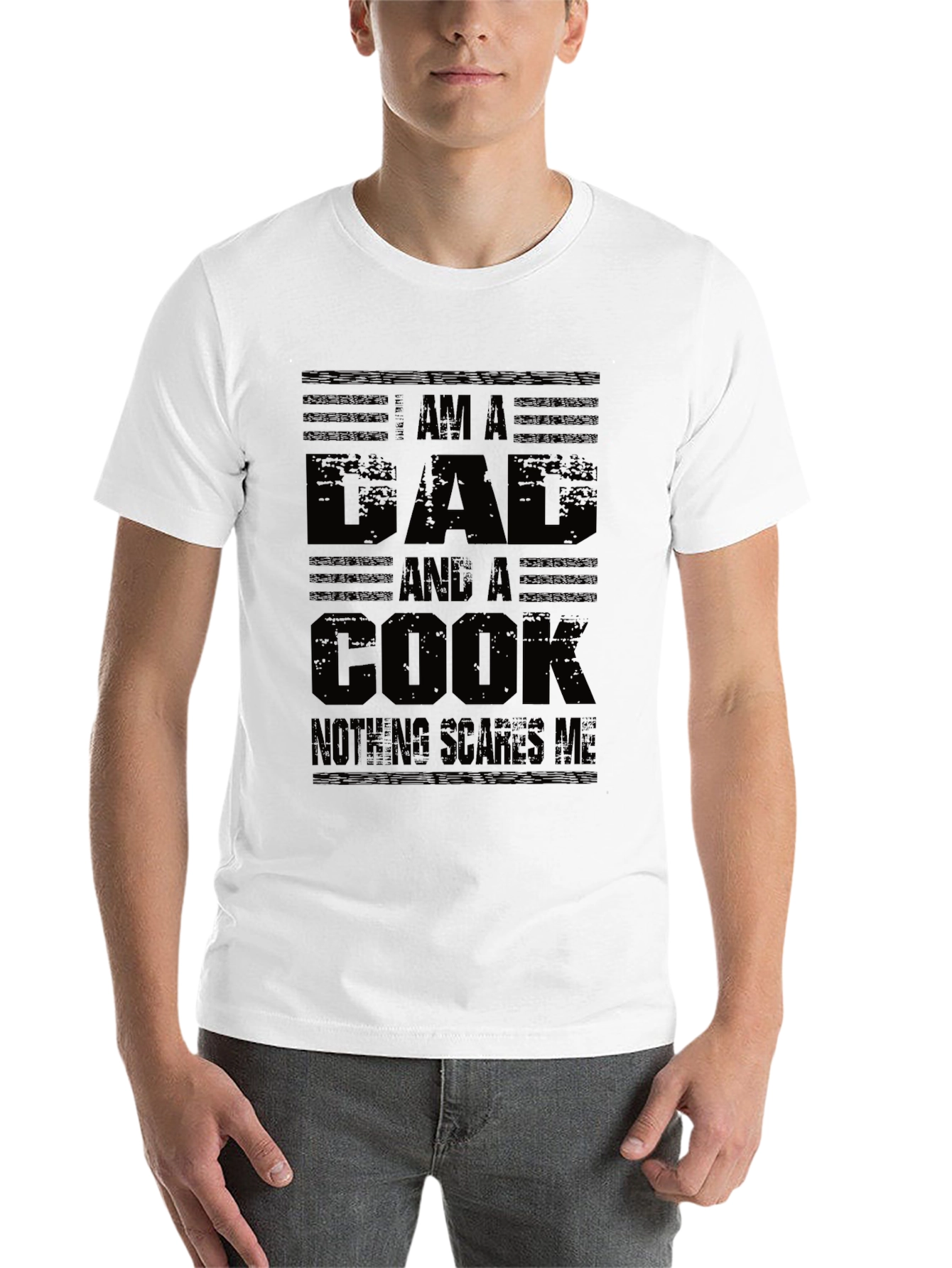 Black Dad and Cook T-Shirt - Nothing Scares Me! view 14