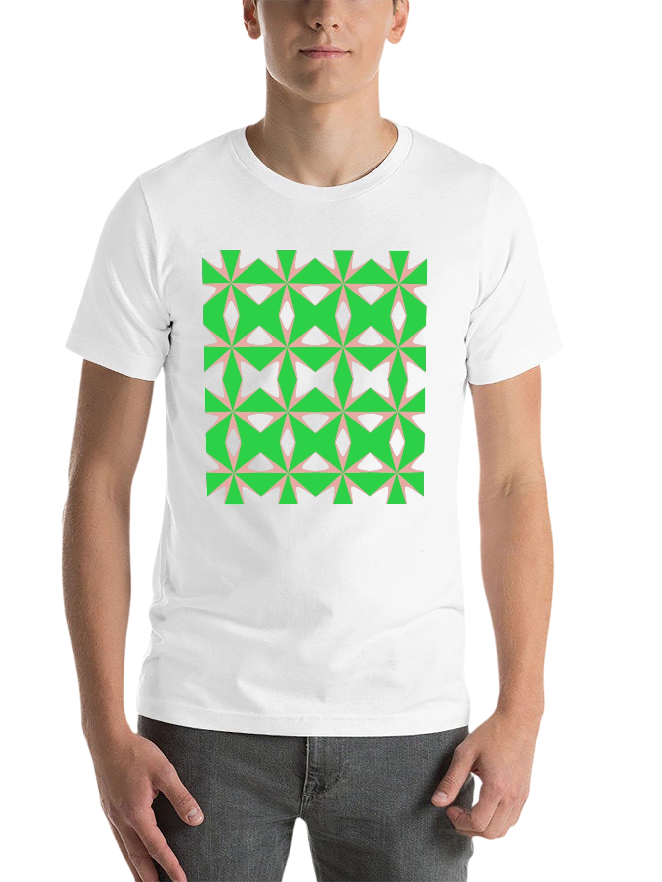 Black Geometric Pattern Tee view 14