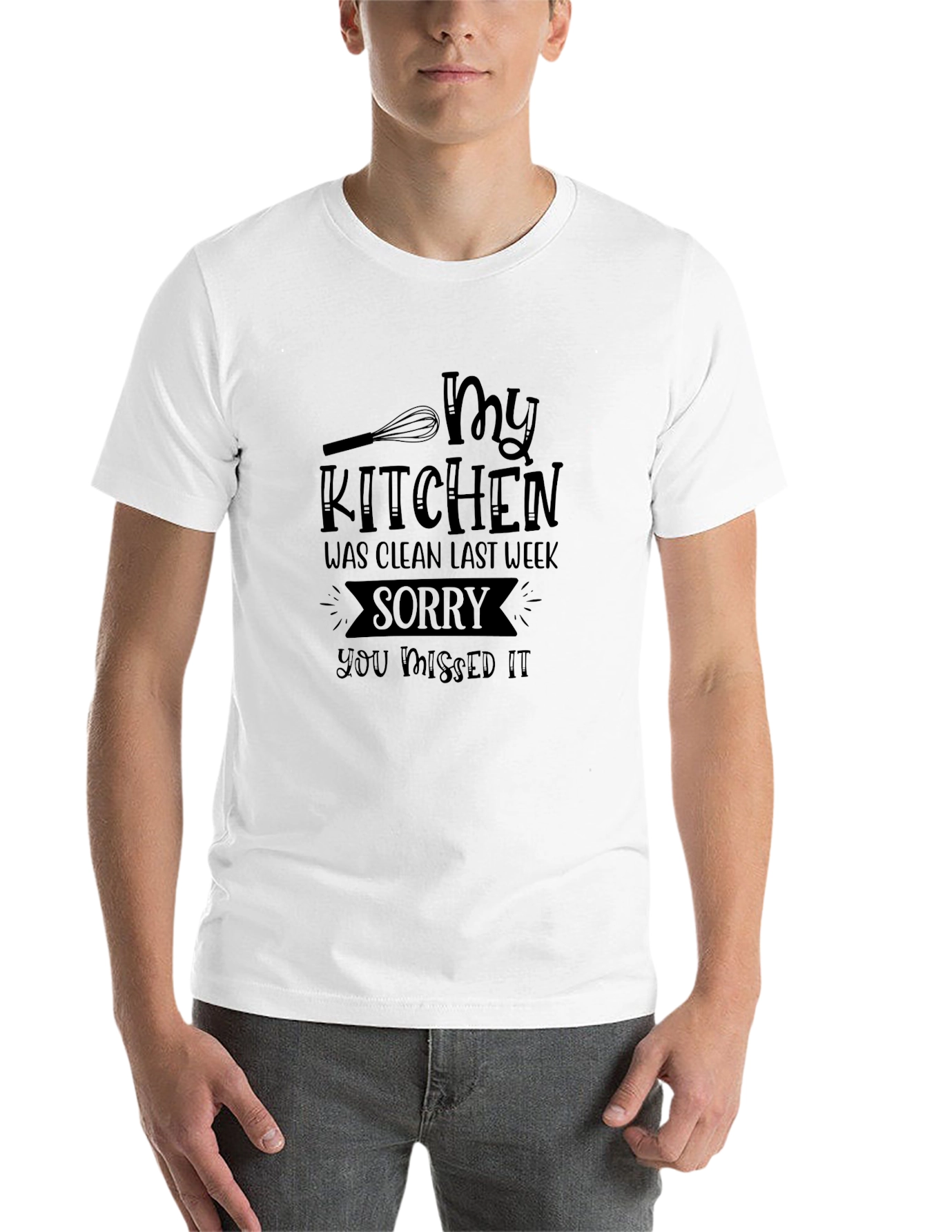 Black Funny Kitchen Humor T-Shirt - Clean Last Week view 14