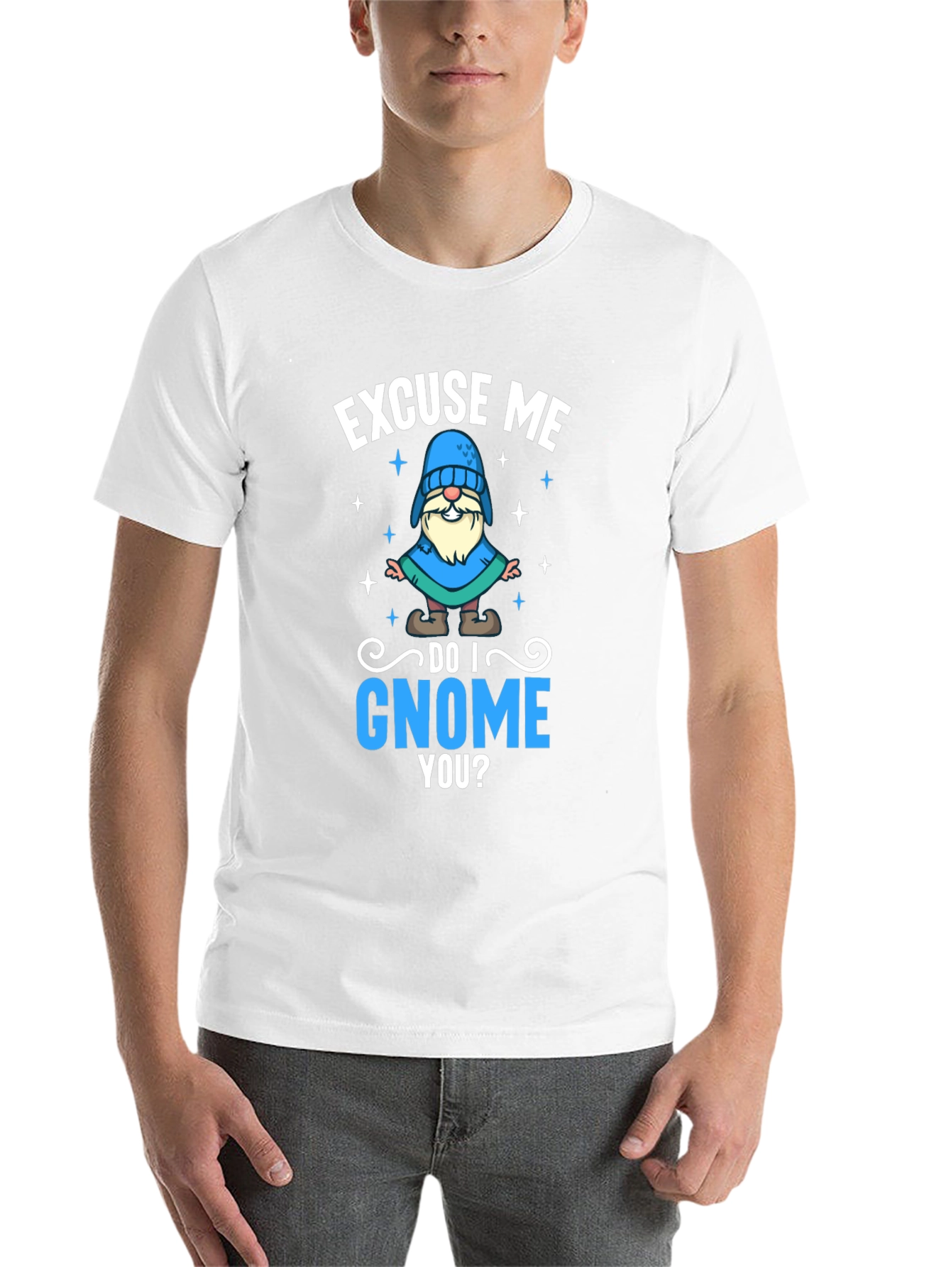 Black Excuse Me Do I Gnome You T-Shirt view 14
