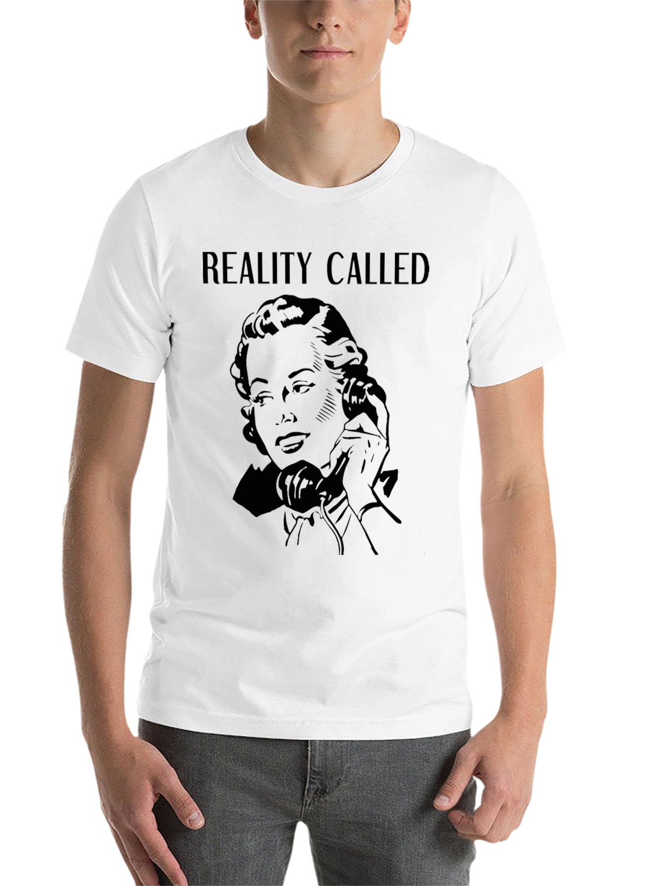 Black Reality Called Funny Retro T-Shirt view 14