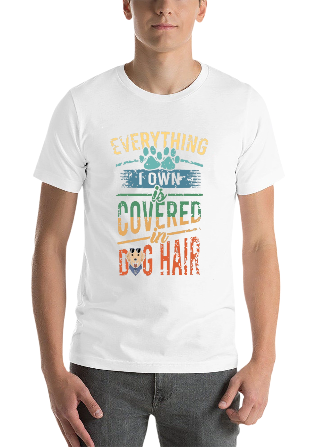 Black Dog Lover T-Shirt: Everything I Own is Covered in Dog Hair view 14