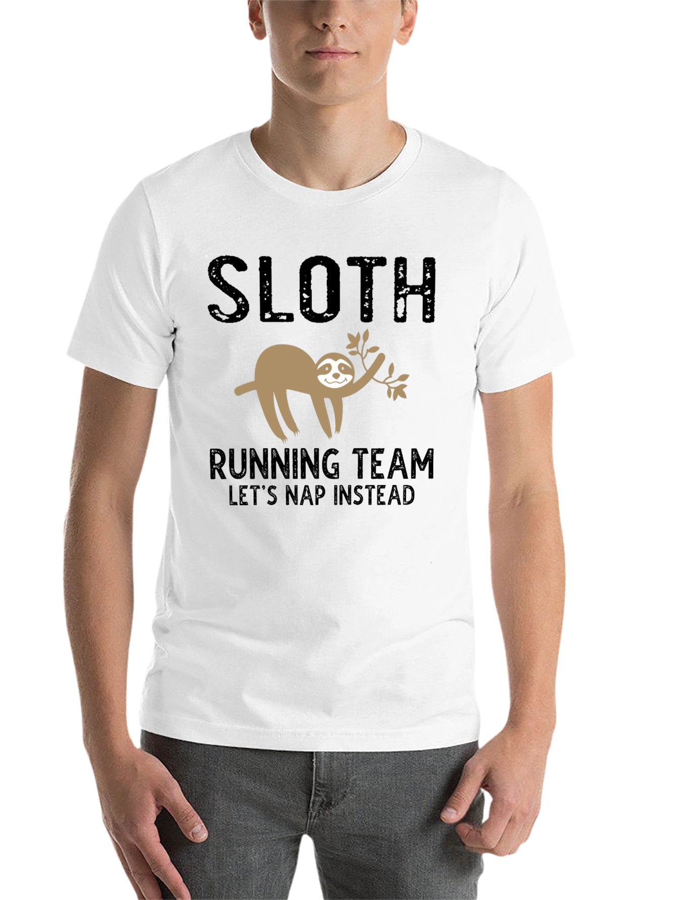 Black Sloth Running Team T-Shirt - Let's Nap Instead view 14