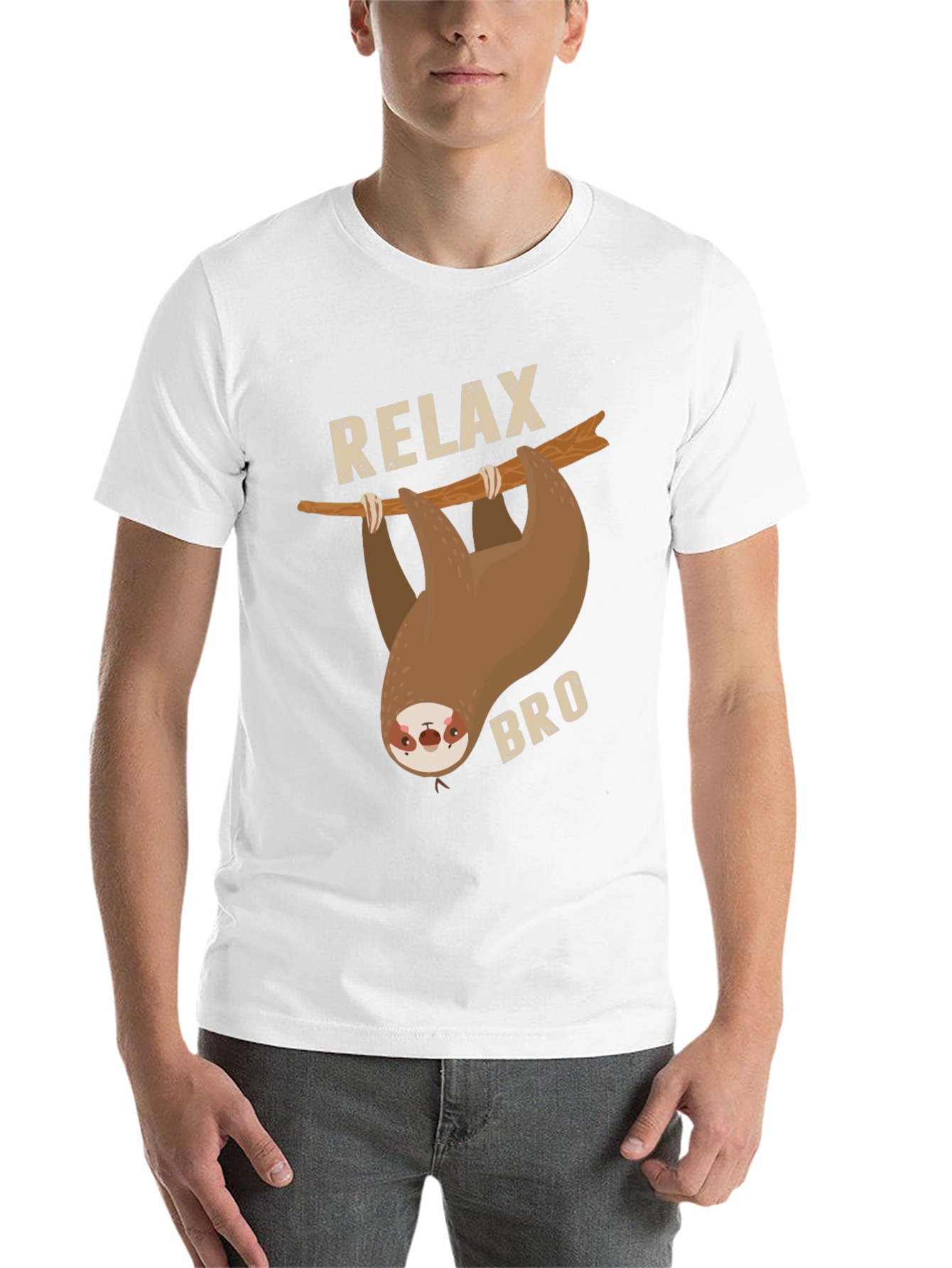 Black Relax Bro Sloth Graphic T-Shirt view 14