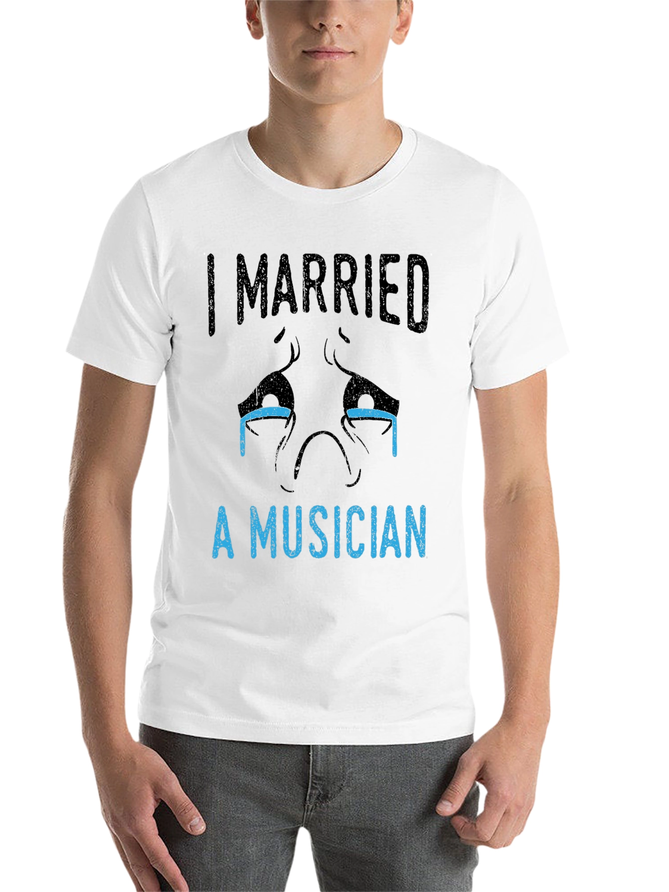 Black I Married A Musician Graphic T-Shirt view 14