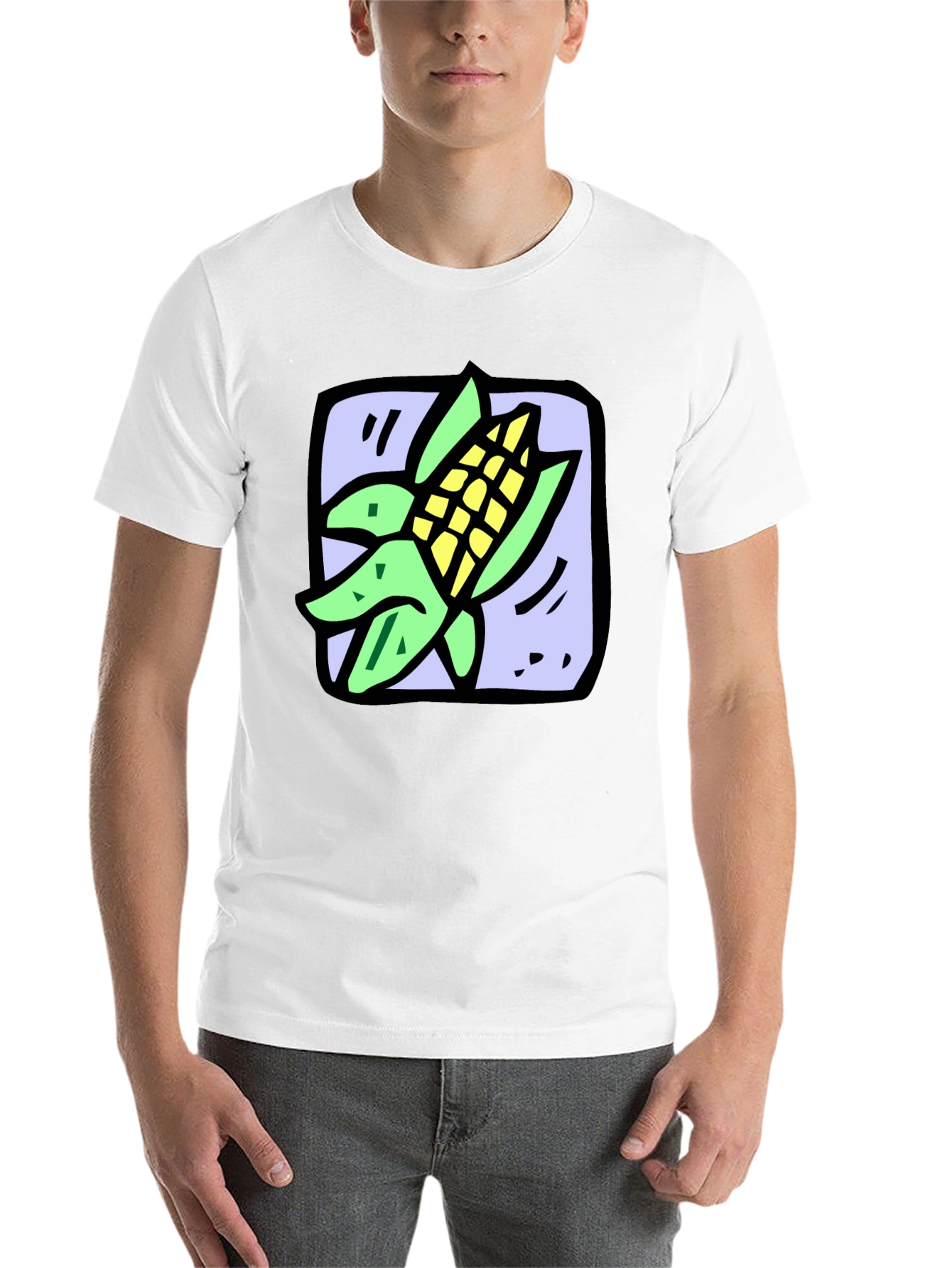 Black Corn Graphic T-Shirt - Quirky Food Tee view 14