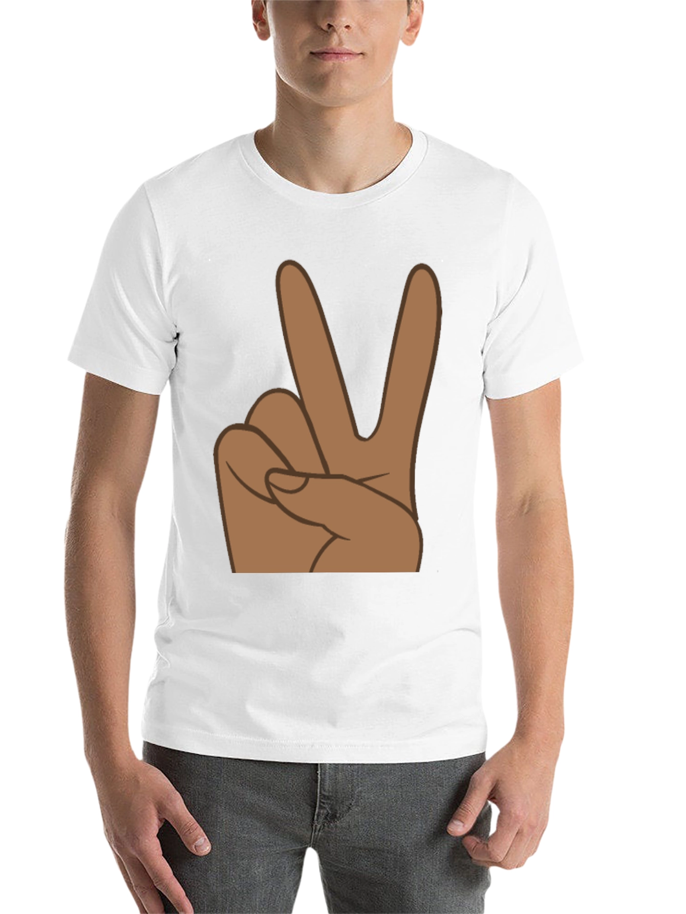 Black Peace Sign Graphic Tee - Black view 14