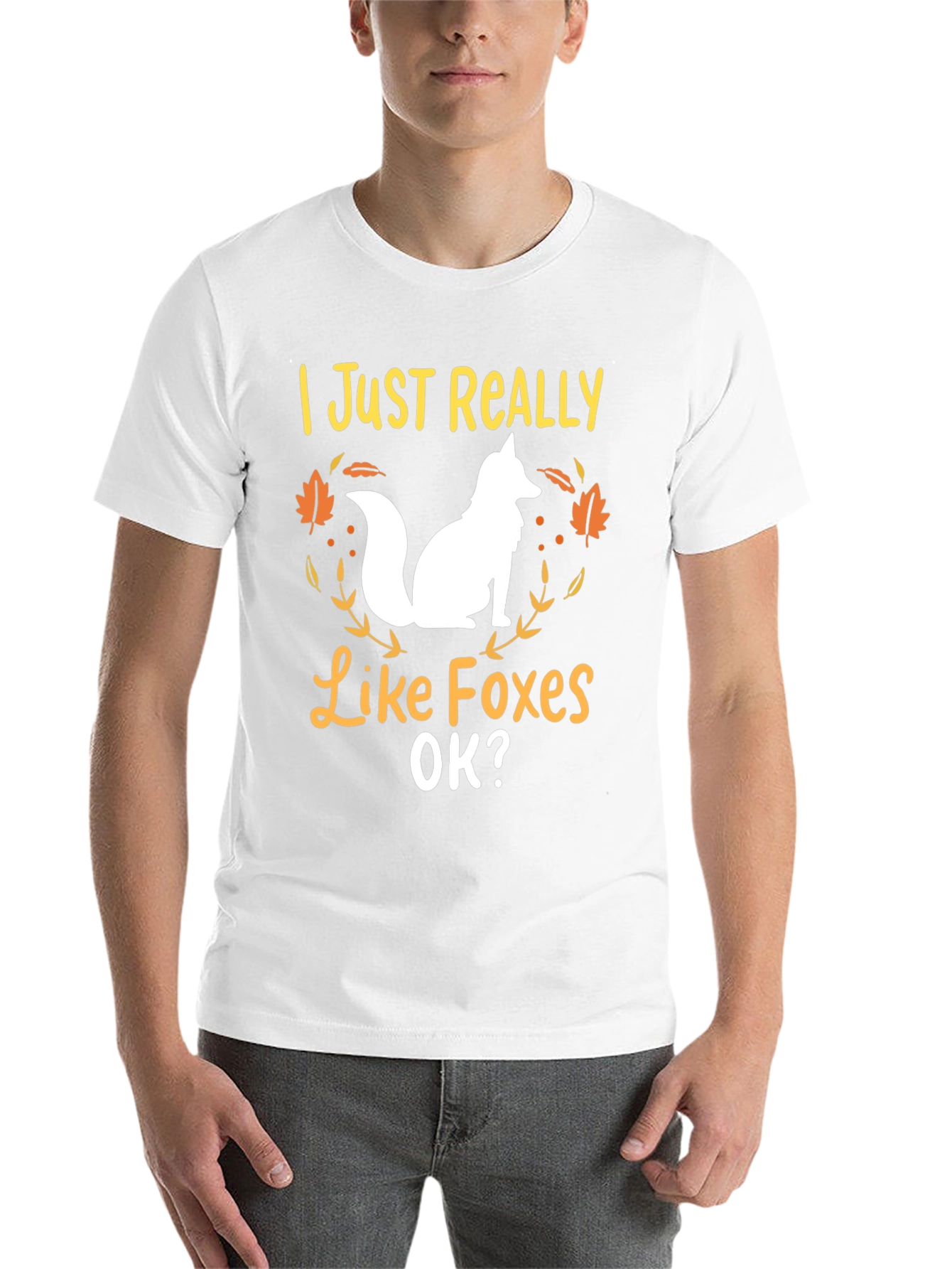 Black I Just Really Like Foxes Graphic Tee view 14