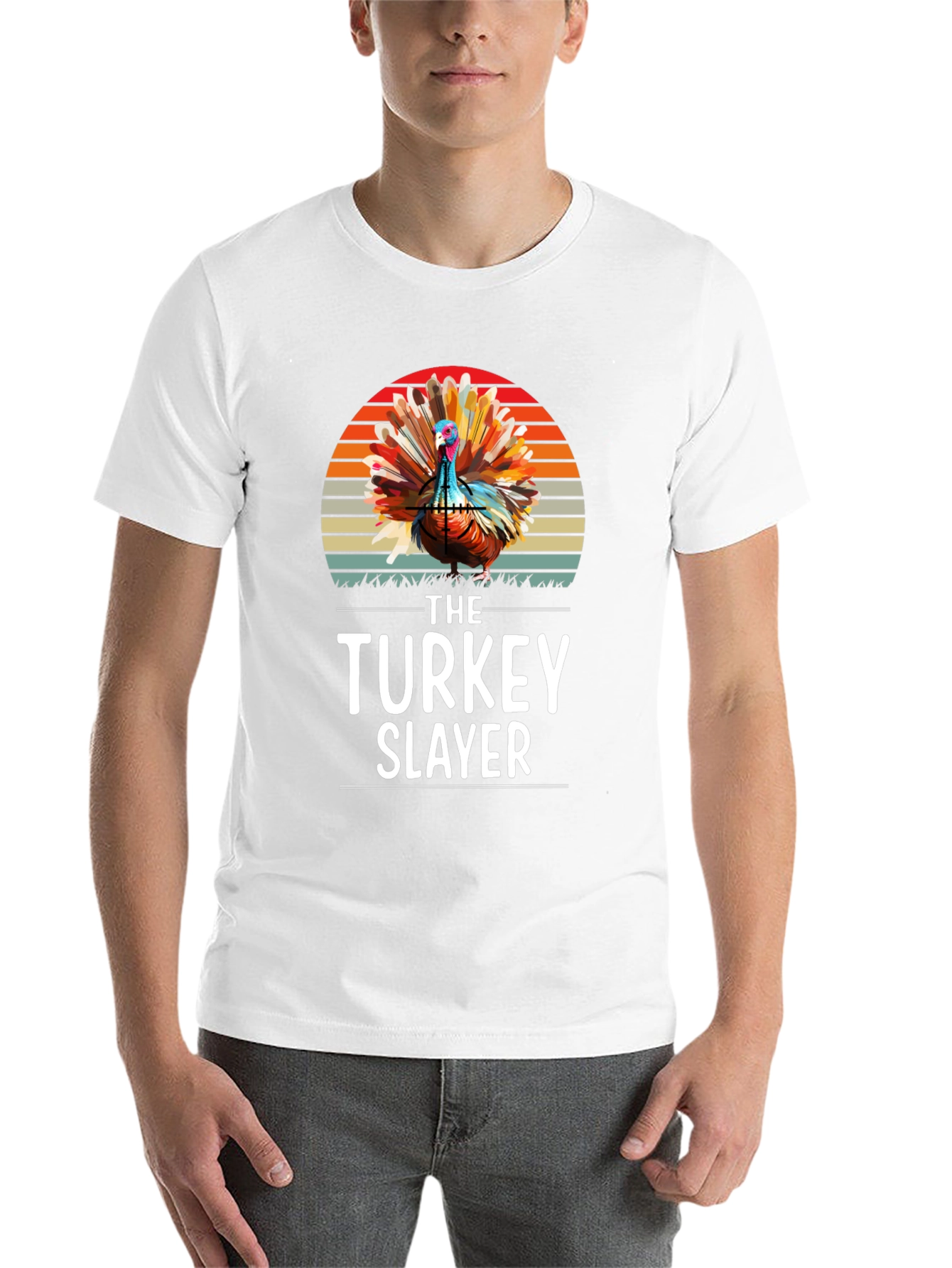 Black Turkey Slayer Graphic T-Shirt - Thanksgiving Apparel view 14