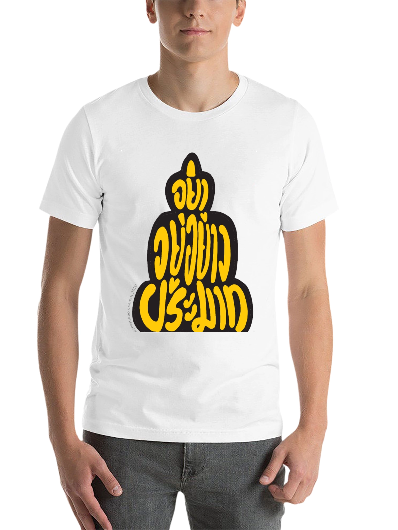 Black Buddha Quote Graphic Tee - Black Cotton T-Shirt view 14