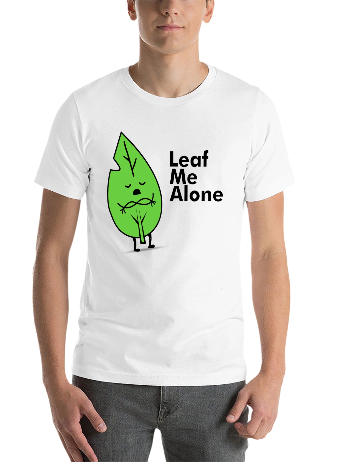 Black Leaf Me Alone Graphic T-Shirt - Soft Cotton Blend view 14