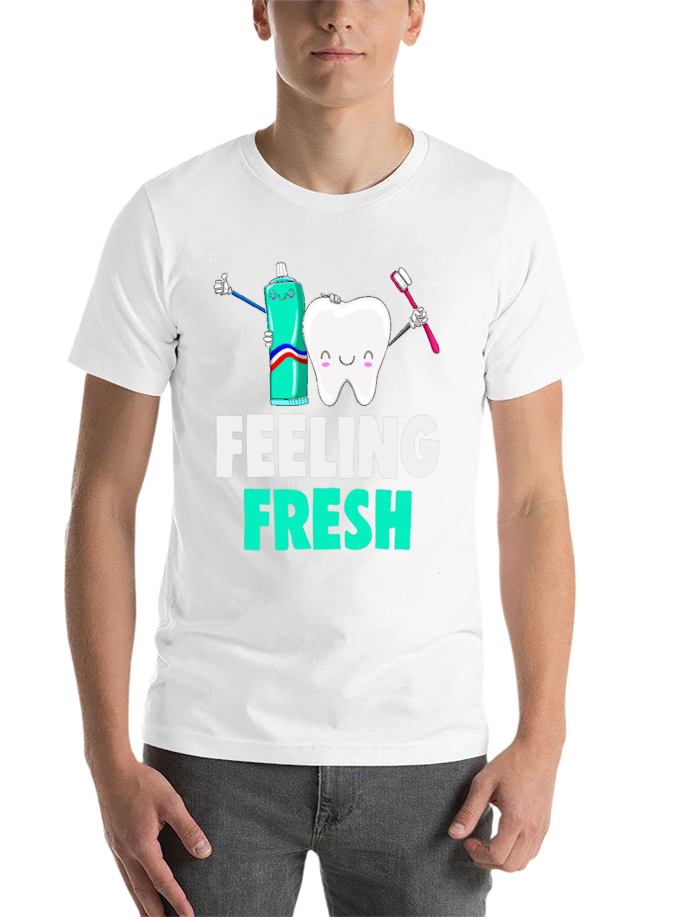 Black Feeling Fresh Graphic Tee - Dental Hygiene T-Shirt view 14