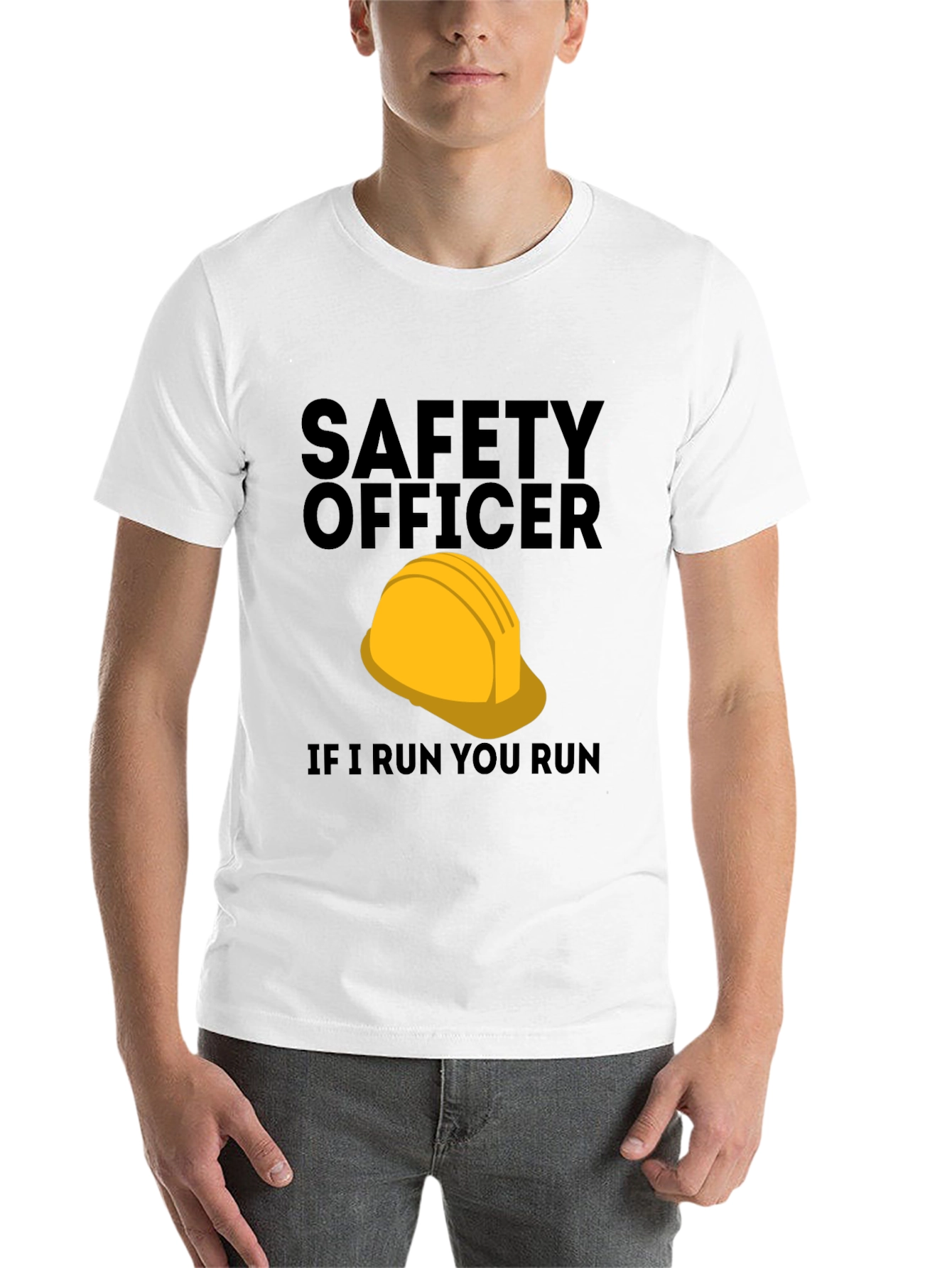 Black Safety Officer Hard Hat Graphic Tee view 14