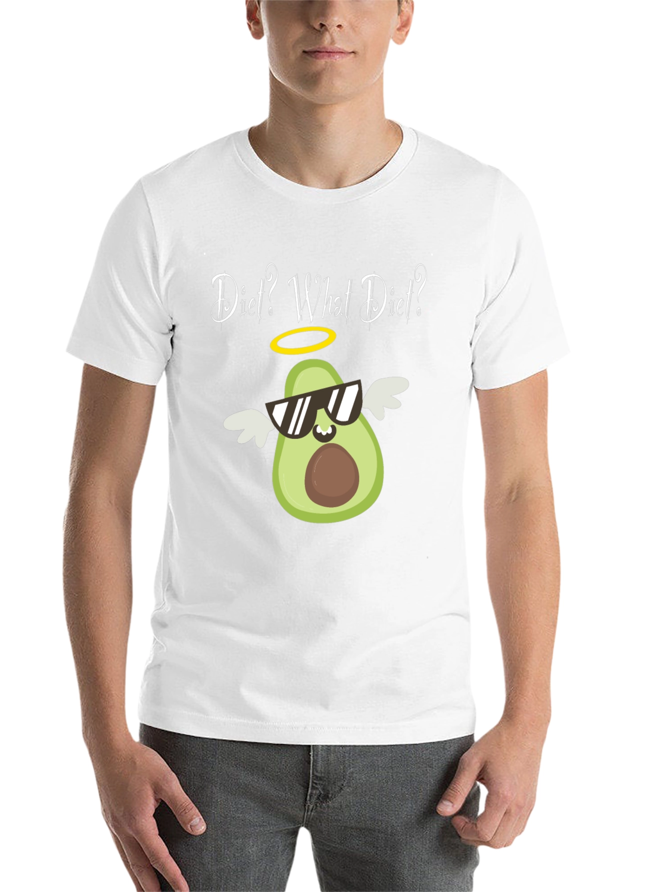 Black Diet? What Diet? Avocado Graphic T-Shirt view 14