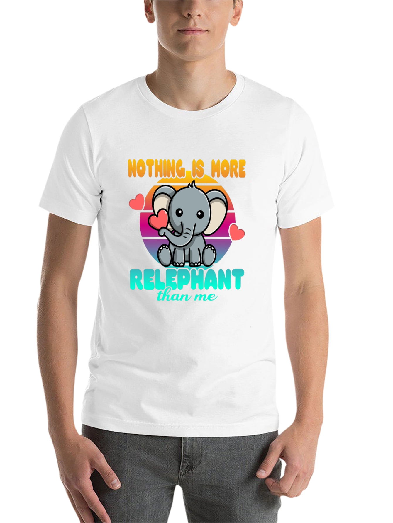 Black Relephant T-Shirt - Cute Elephant Design view 14