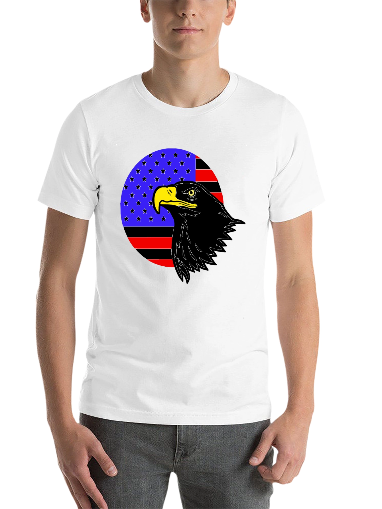 Black American Eagle Patriotic T-Shirt view 14