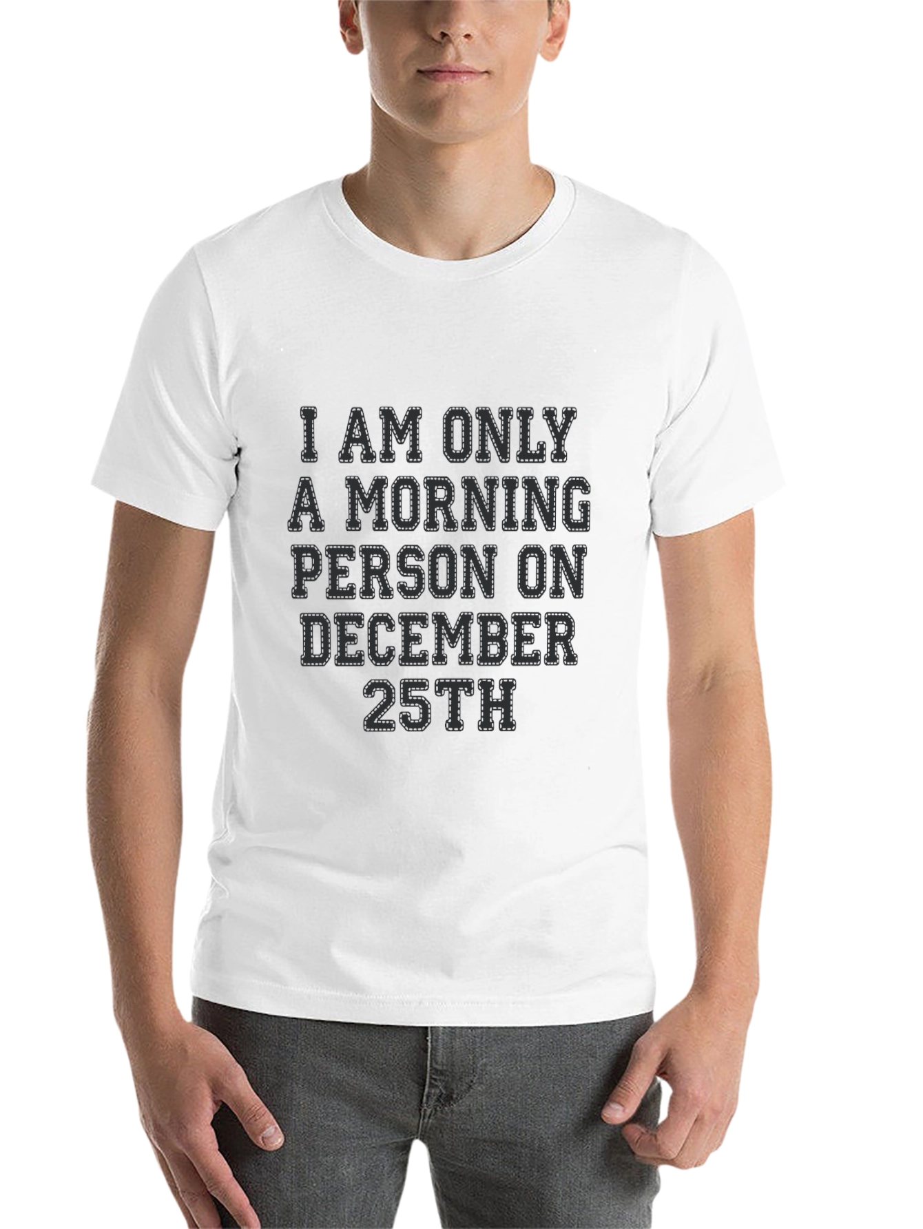 Black Christmas Morning Person Tee view 14