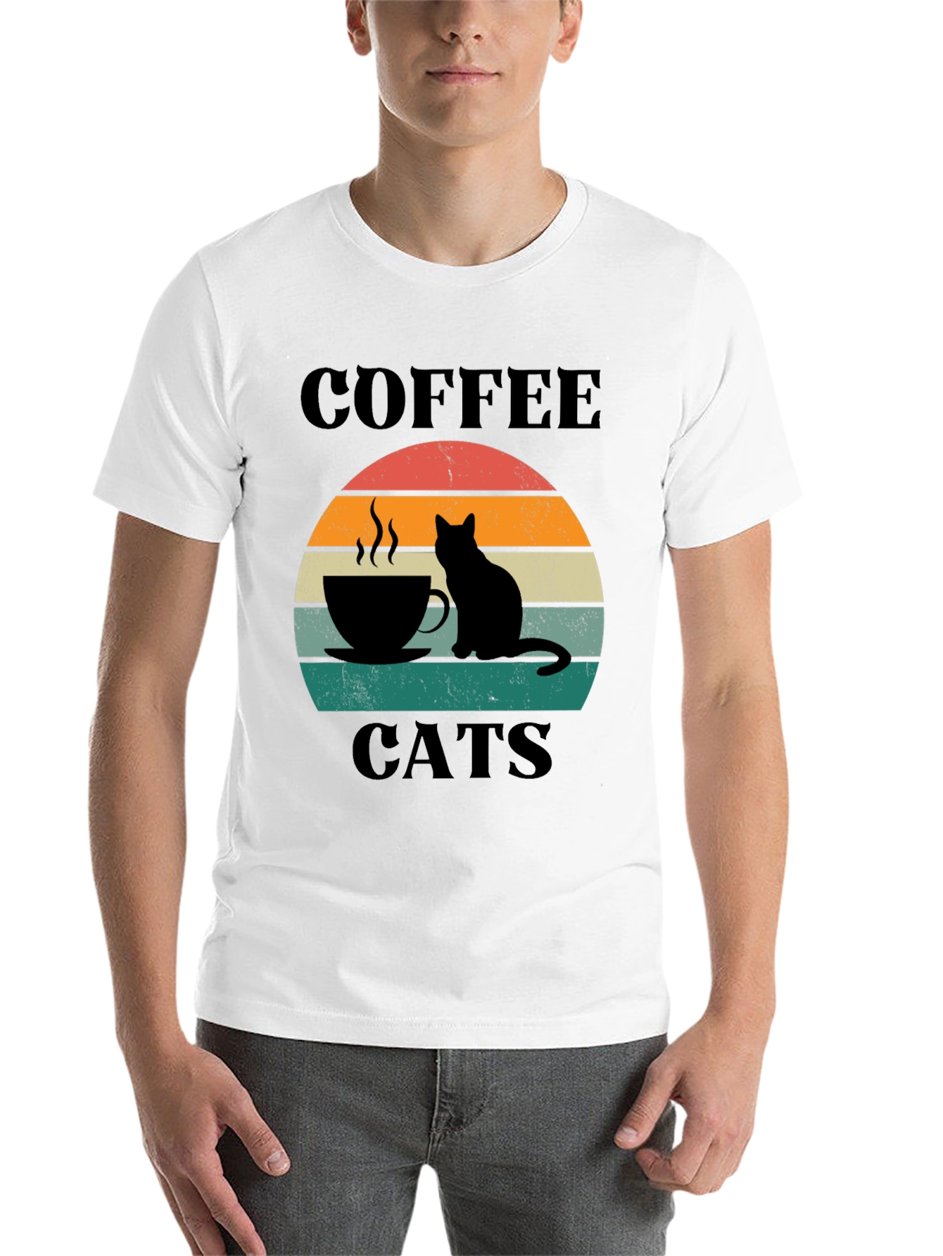 Black Coffee Cats T-Shirt view 14