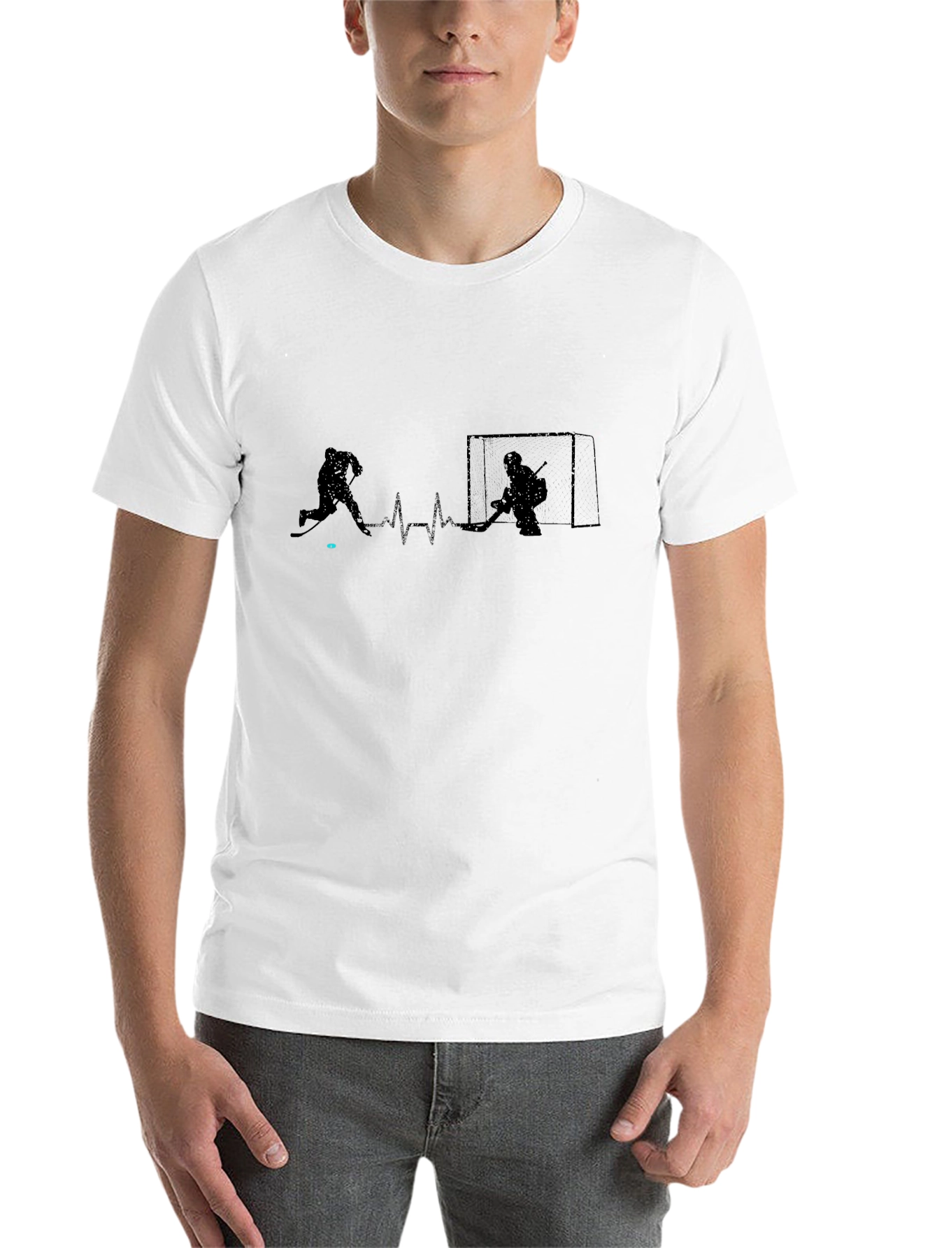 Black Hockey Heartbeat Graphic Tee - Passion on Display view 14