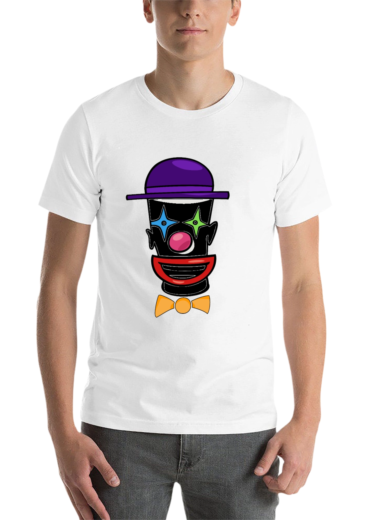 Black Clown Face Graphic Tee - Fun & Unique Design view 14
