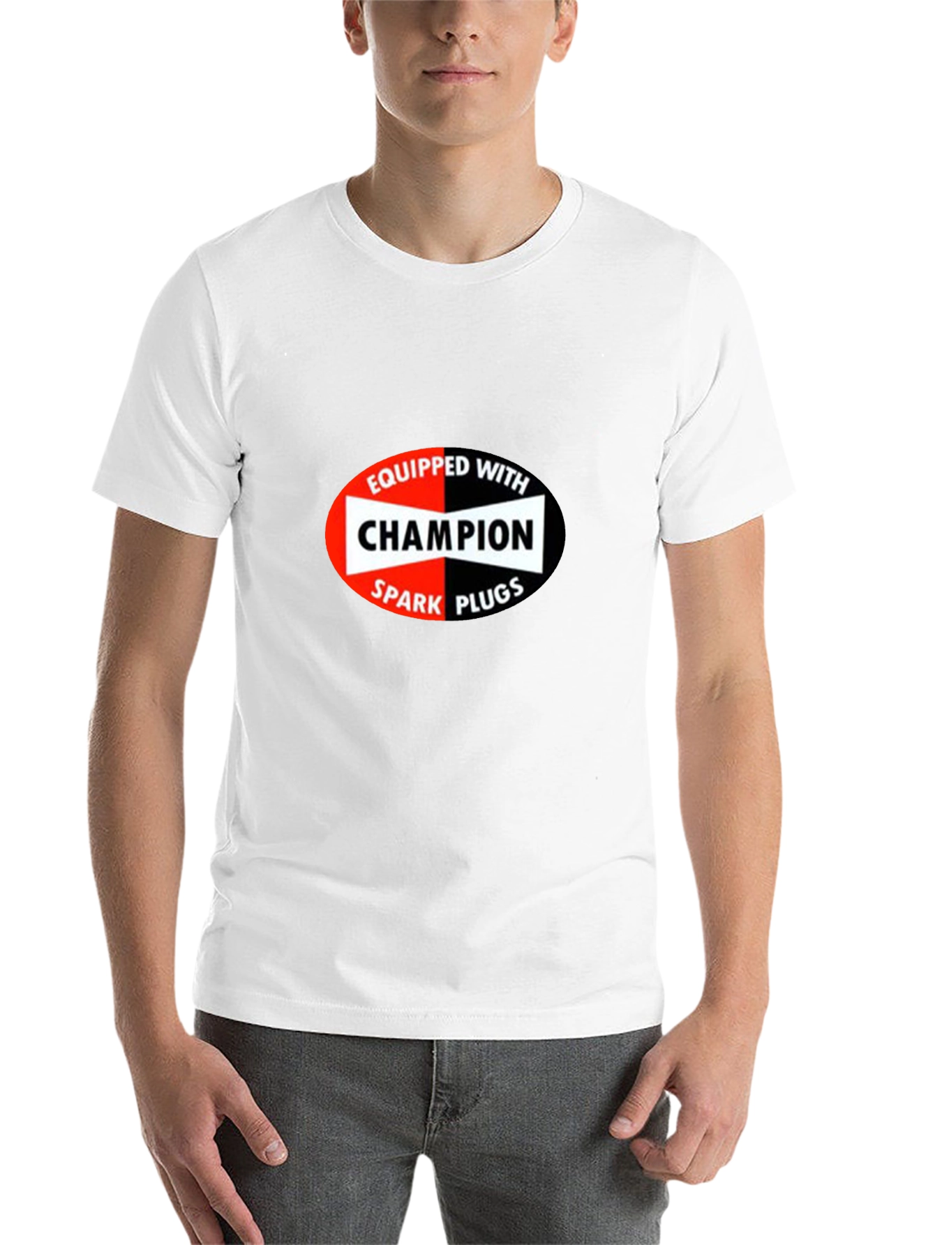 Black Champion Spark Plugs Graphic T-Shirt view 14