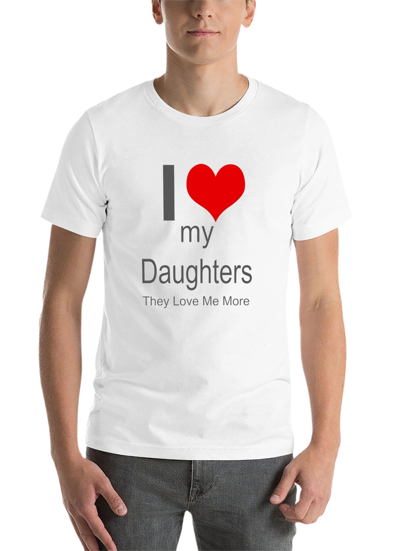 Black I Heart My Daughters Black T-Shirt view 14