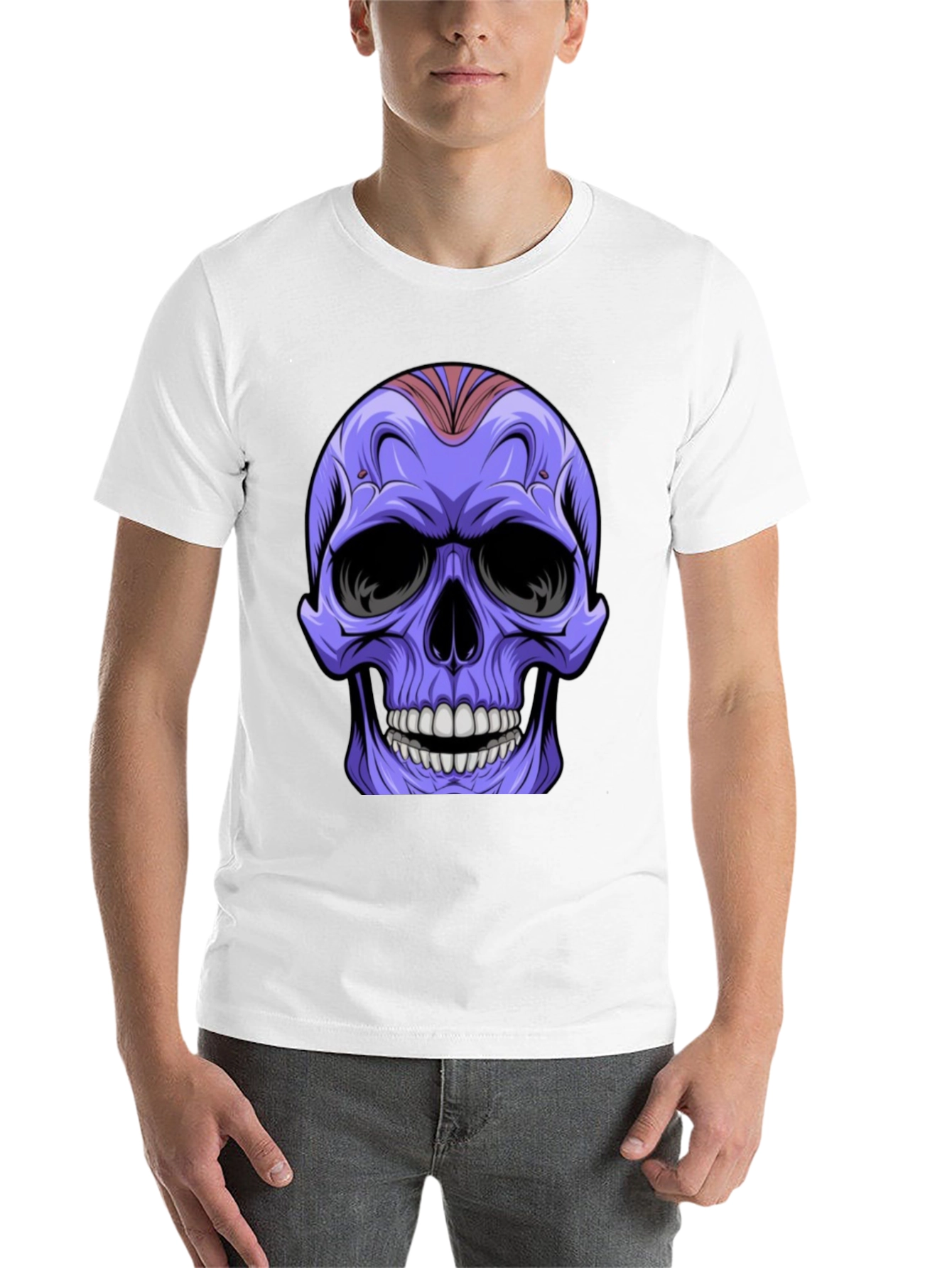 Black Skull Graphic T-Shirt - Cool & Edgy Design view 14