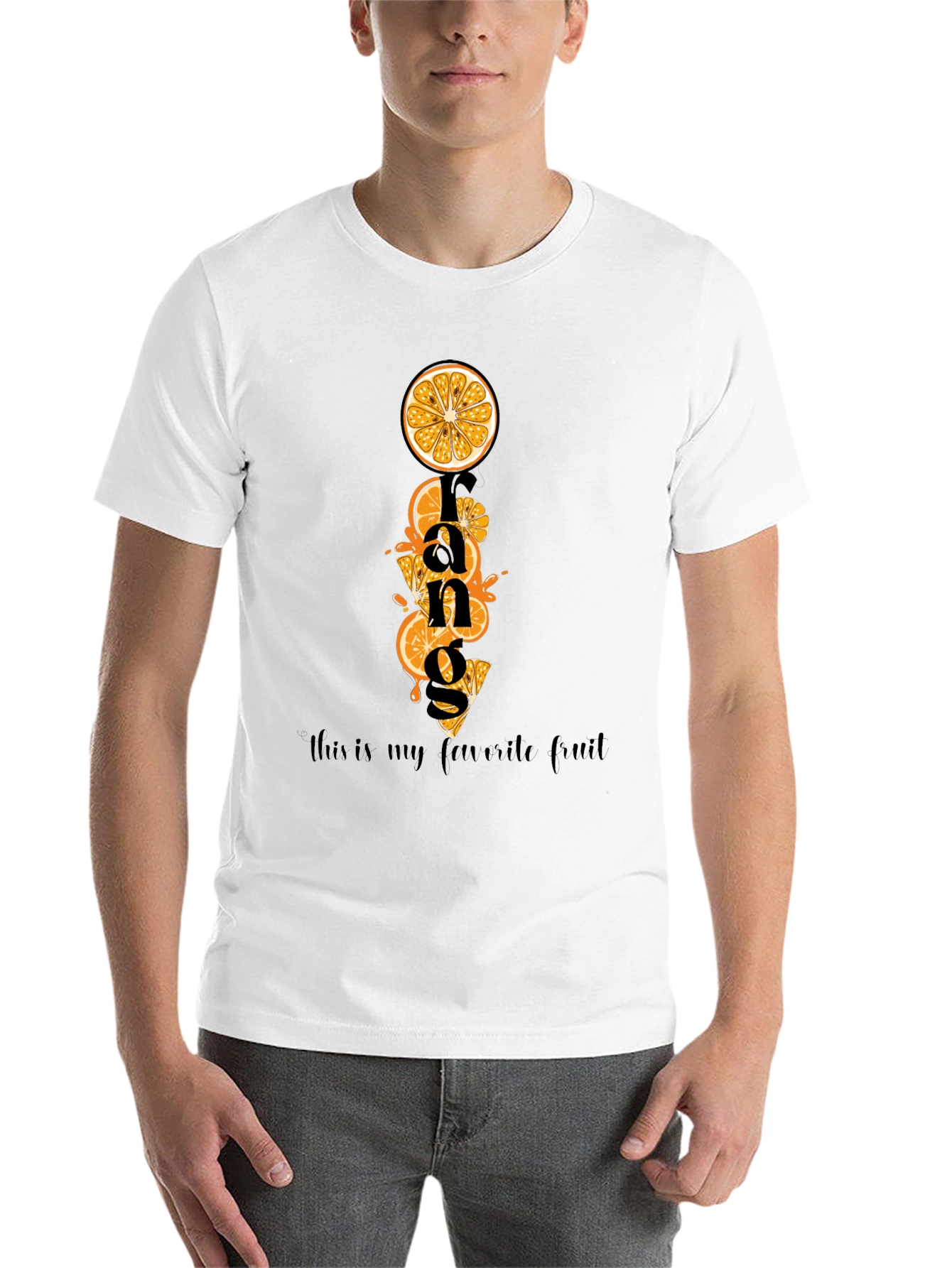 Black Orange Fruit Graphic T-Shirt - Fun & Stylish Cotton Tee view 14