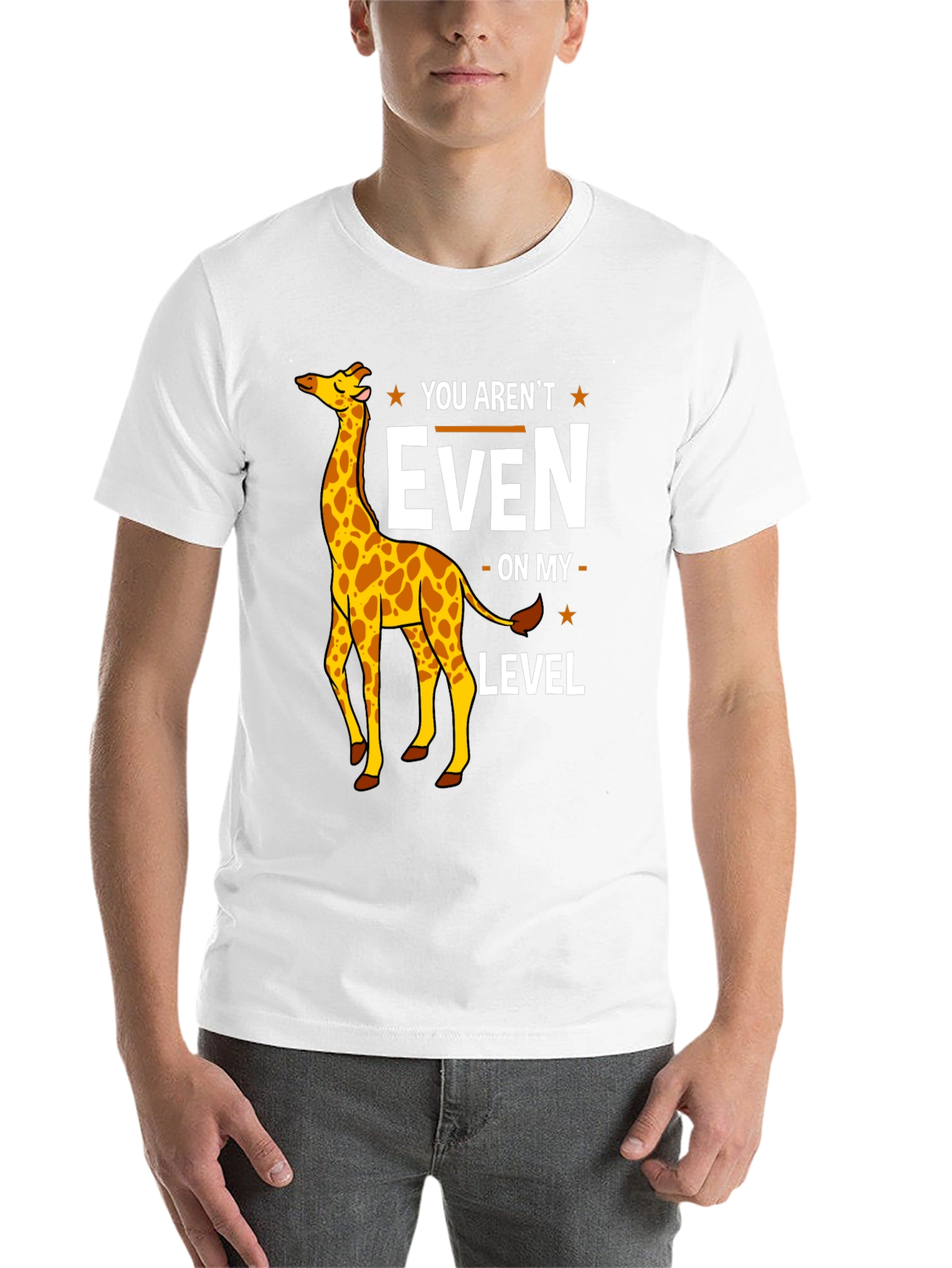 Black Funny Giraffe T-Shirt - You Aren't Even On My Level view 14
