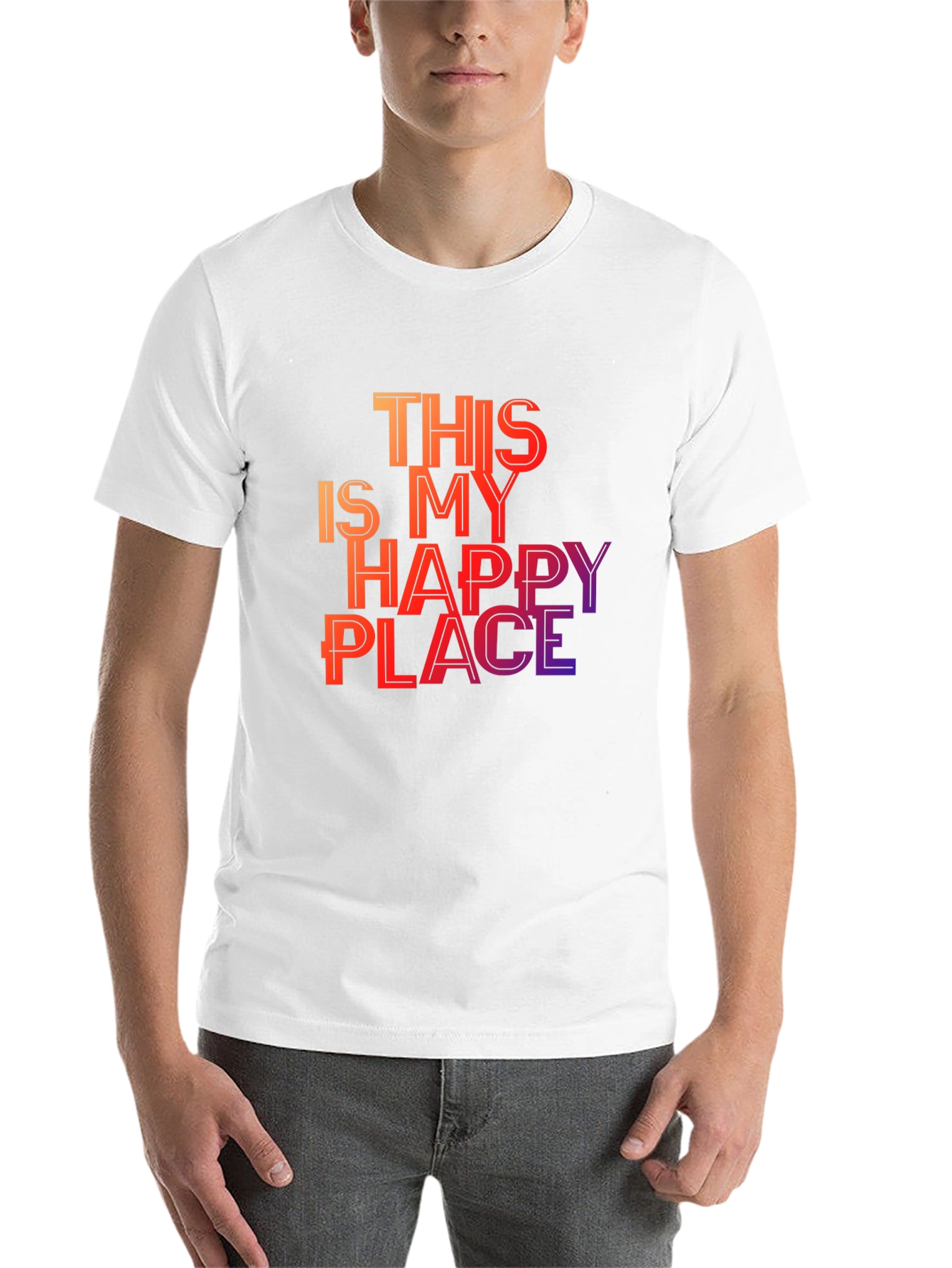 Black Happy Place Graphic T-Shirt - Unisex view 14