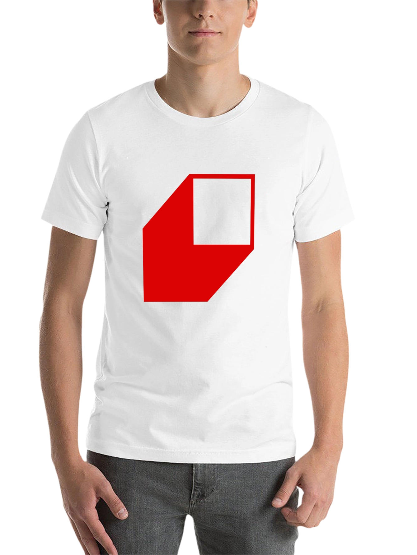 Black Abstract Geometric Graphic T-Shirt view 14