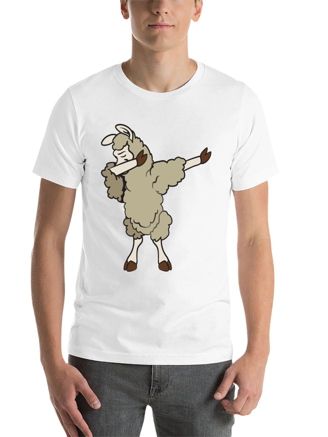 Black Dabbing Llama T-Shirt - Fun & Unique Design view 14