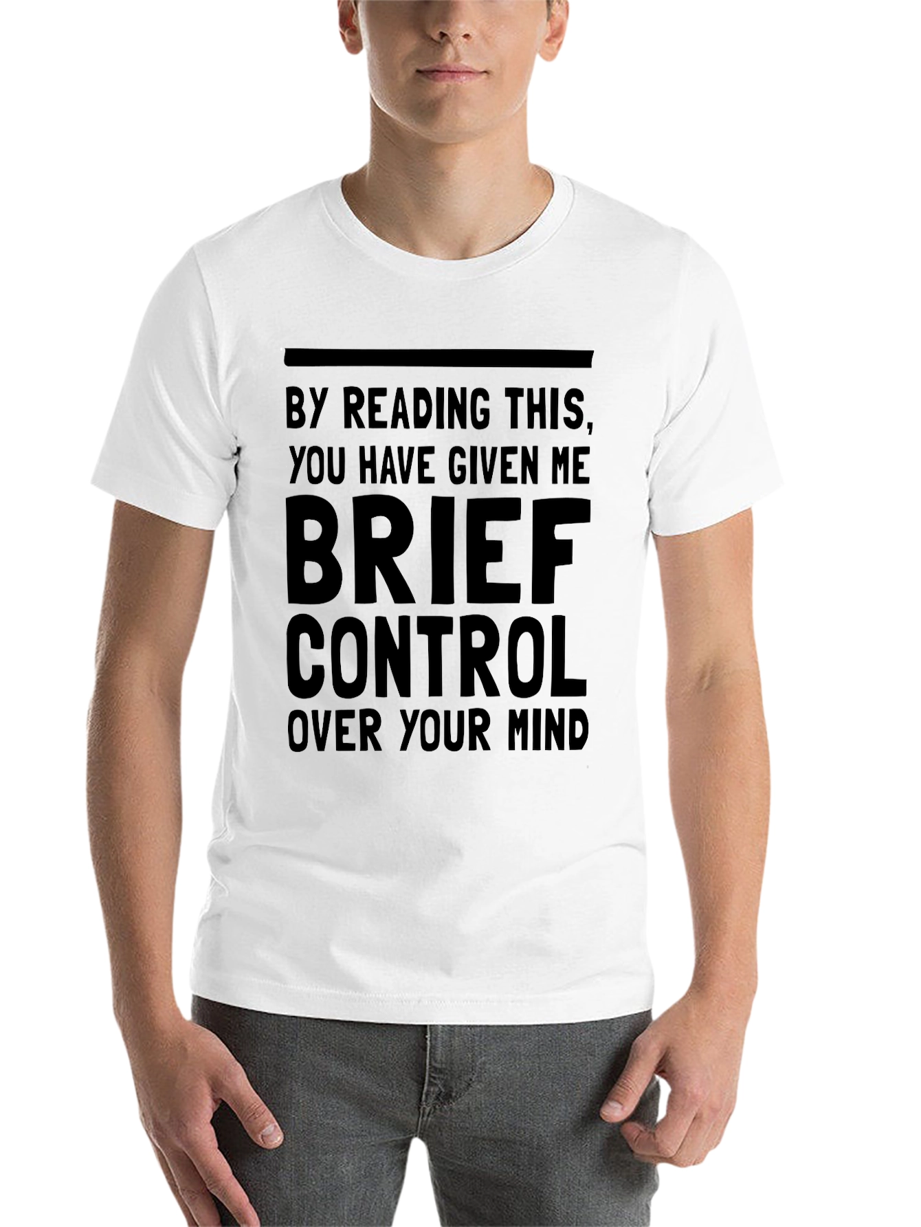 Black Mind Control Black Graphic T-Shirt view 14